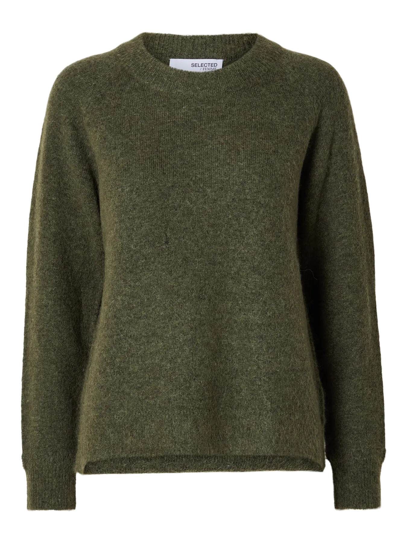selected-femme-naisten-neulepaita-lulu-ls-knit-o-neck-kalamata-melange-3