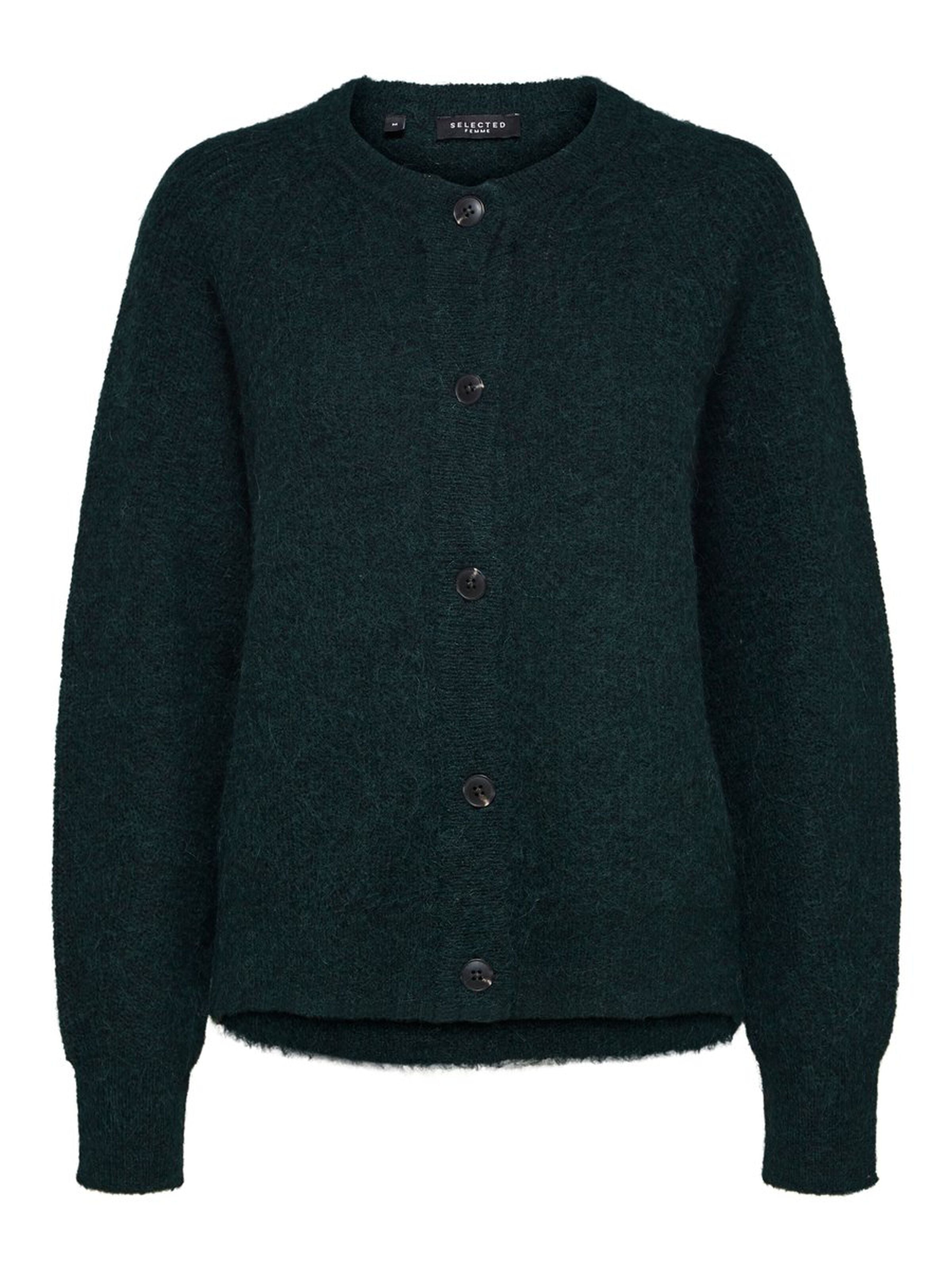 selected-femme-naisten-neuletakki-lulu-ls-knit-short-cardigan-armeijanvihrea-3
