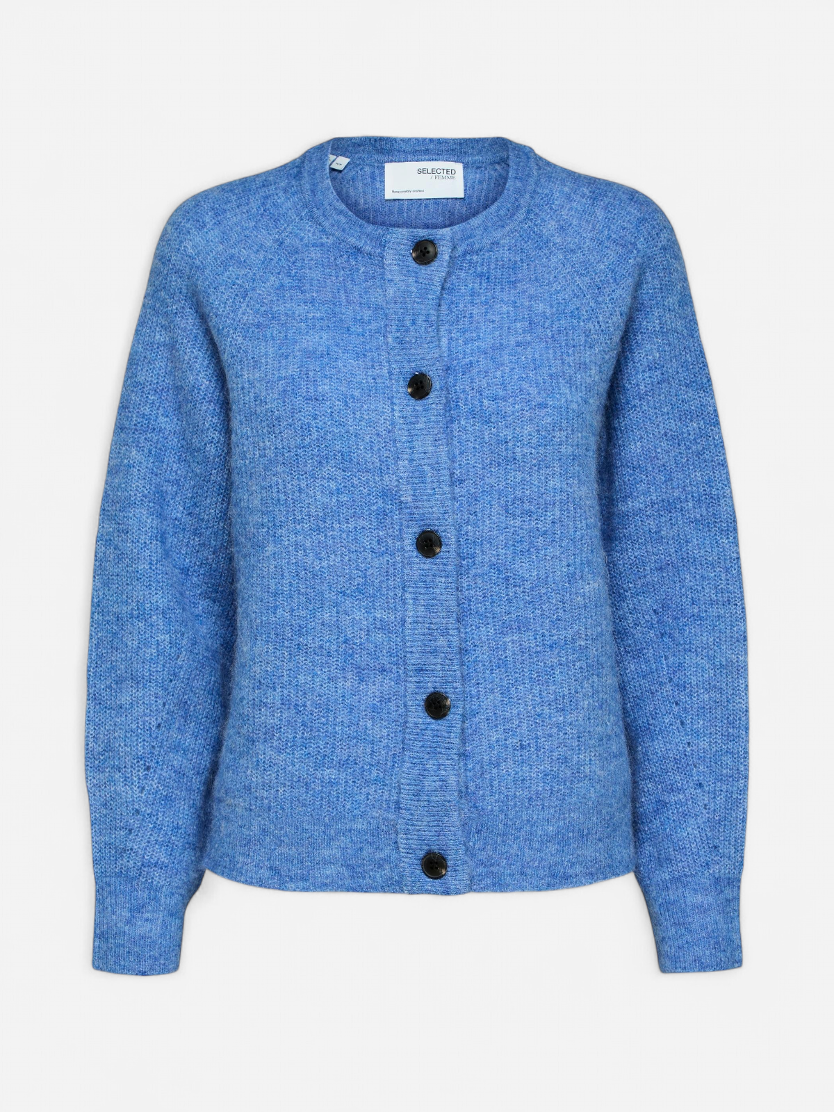 Selected Femme, Naisten Neuletakki, Lulu LS Knit Short Cardigan Sininen - Kekäle.fi