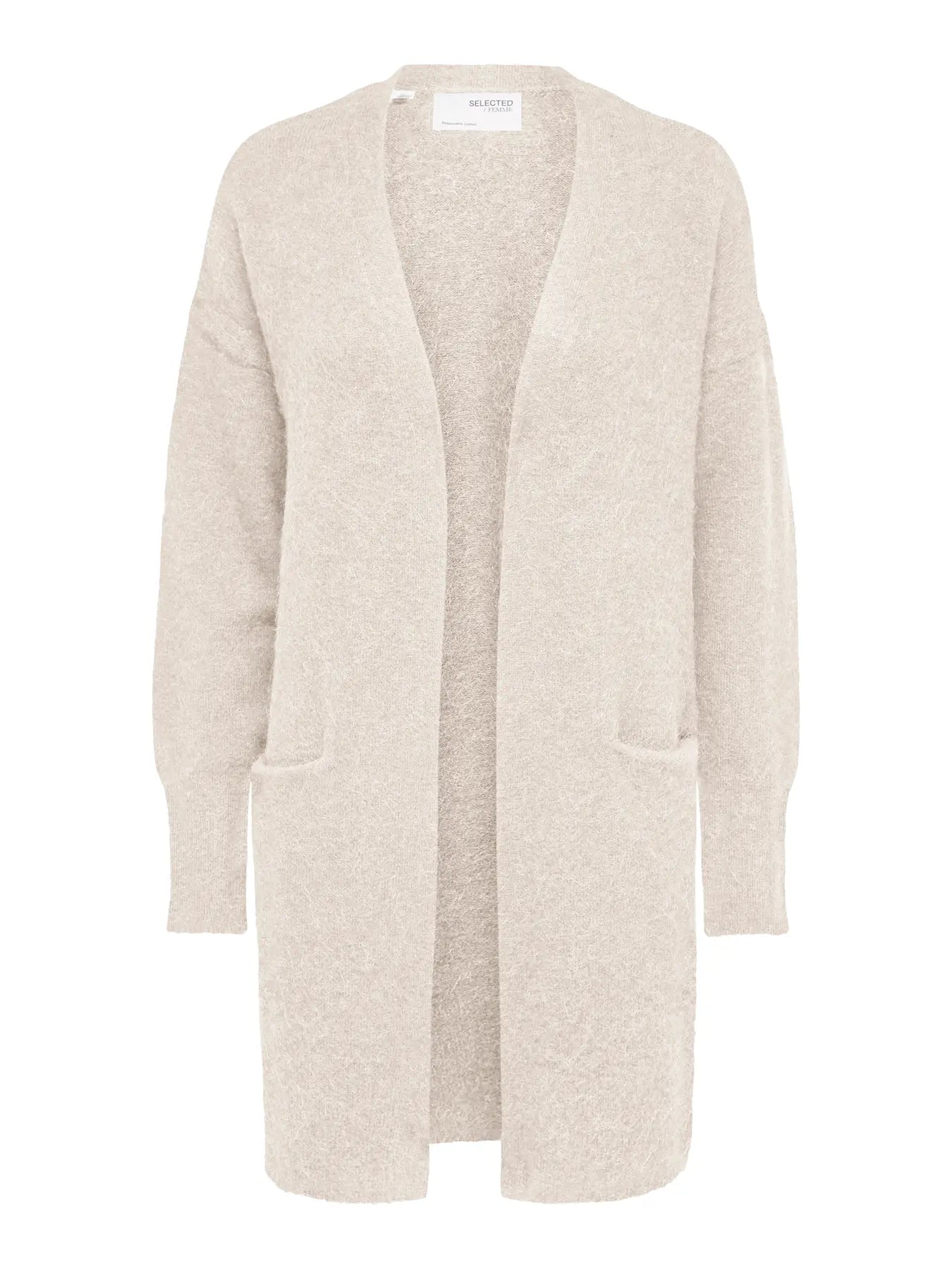 selected-femme-naisten-neuletakki-lulu-new-knit-long-cardigan-birch-melange-3
