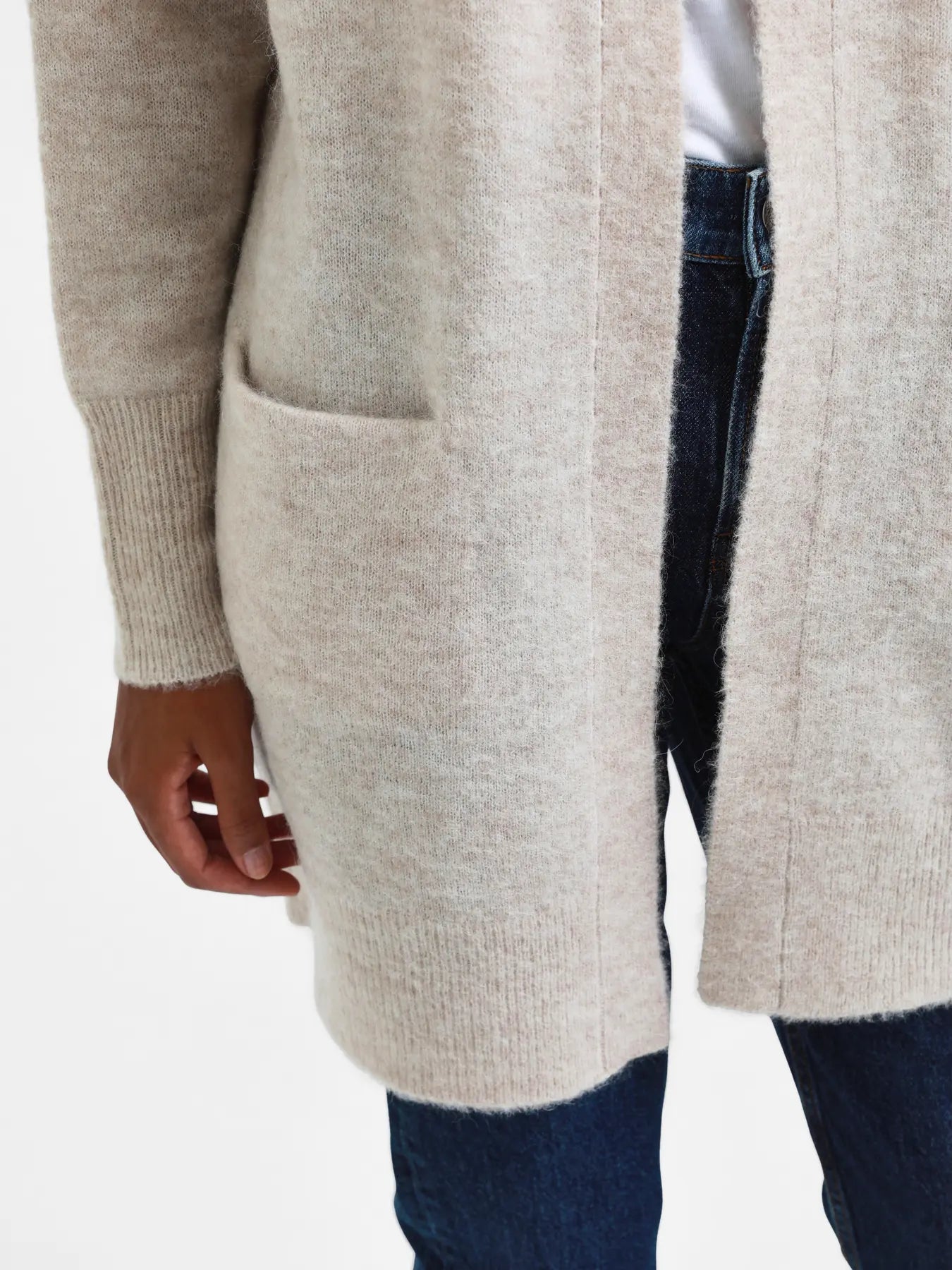 selected-femme-naisten-neuletakki-lulu-new-knit-long-cardigan-birch-melange-4