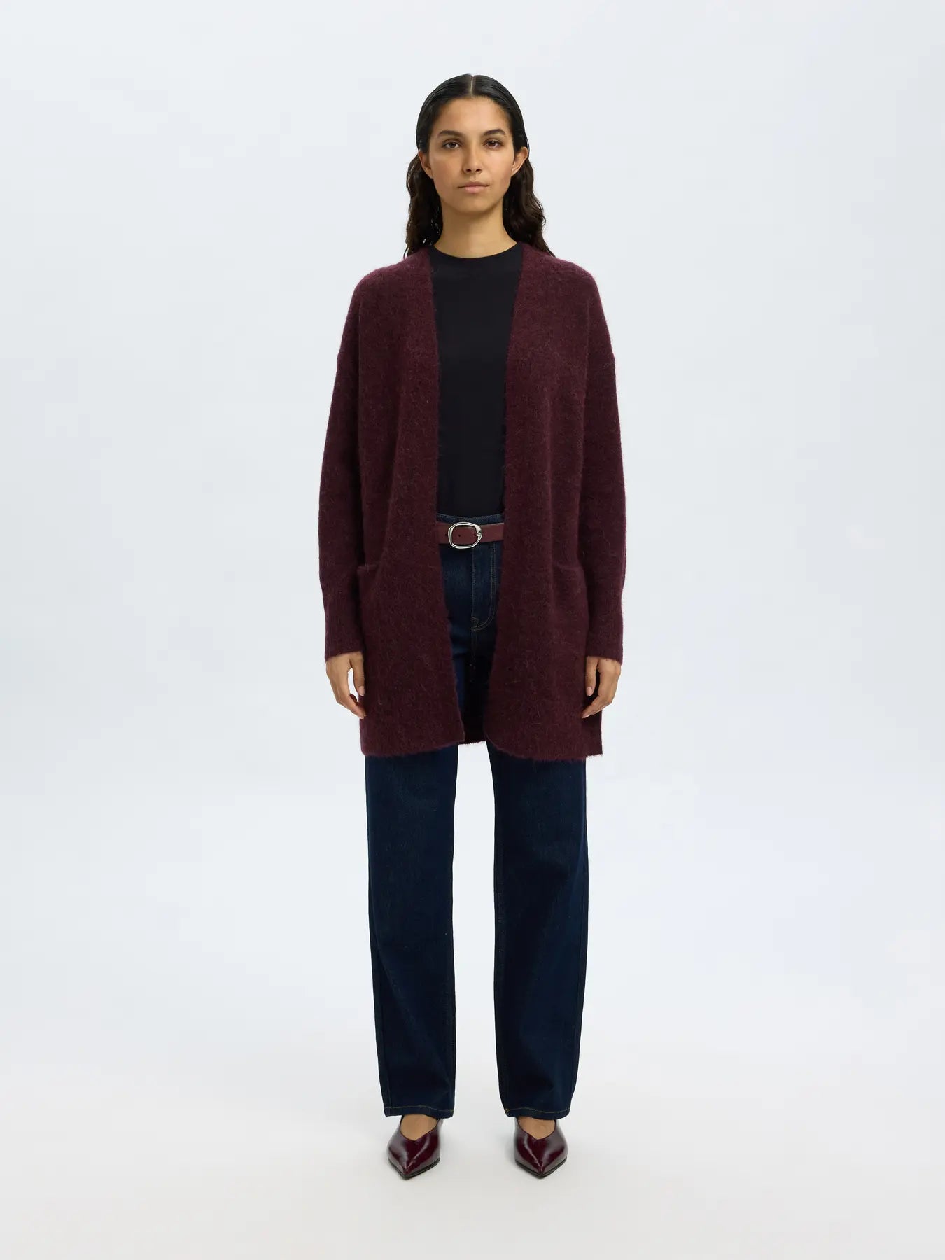 selected-femme-naisten-neuletakki-lulu-new-knit-long-cardigan-fig-melange-1