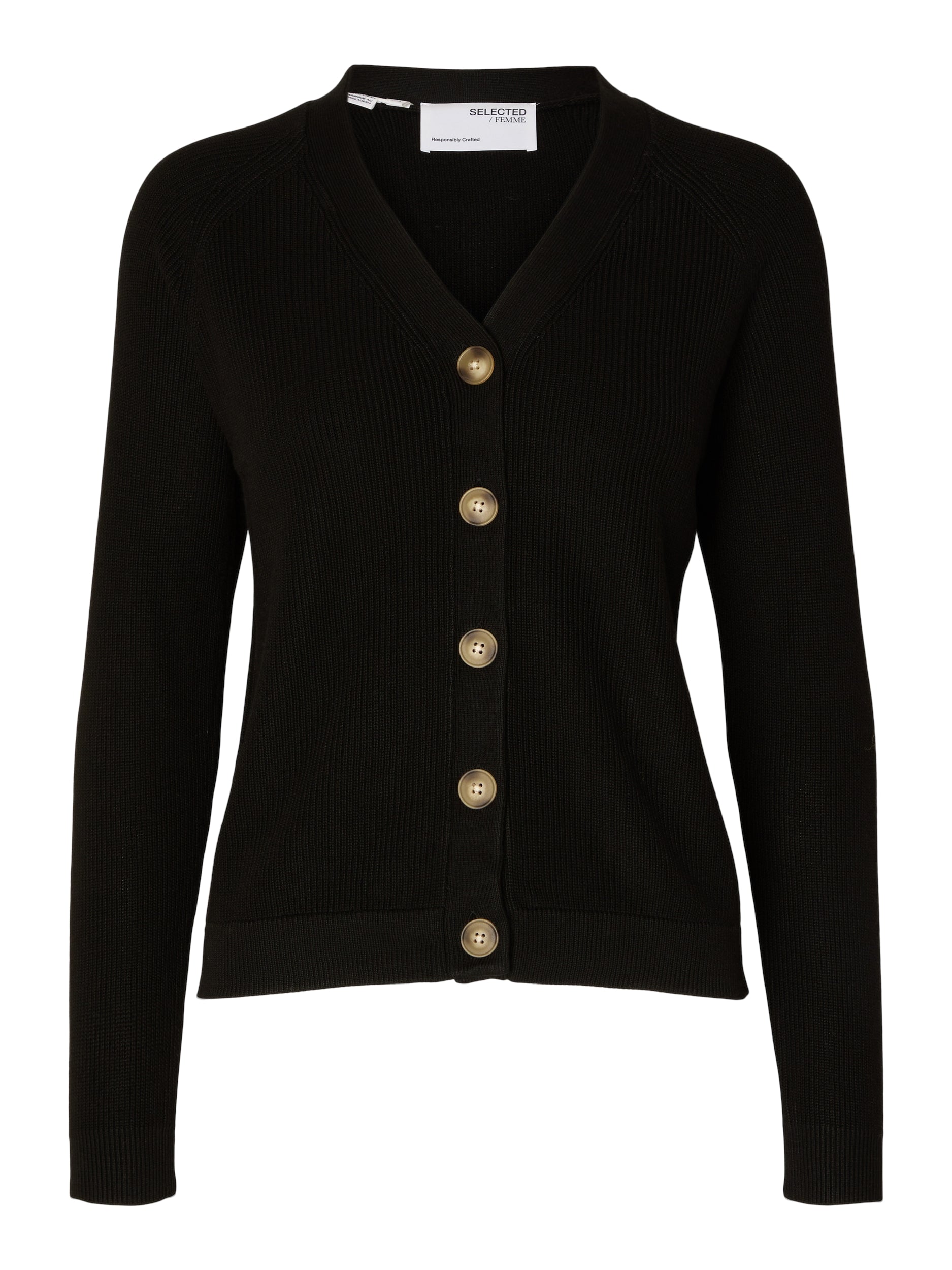 selected-femme-naisten-neuletakki-slfelinna-ls-knit-cardigan-musta-5