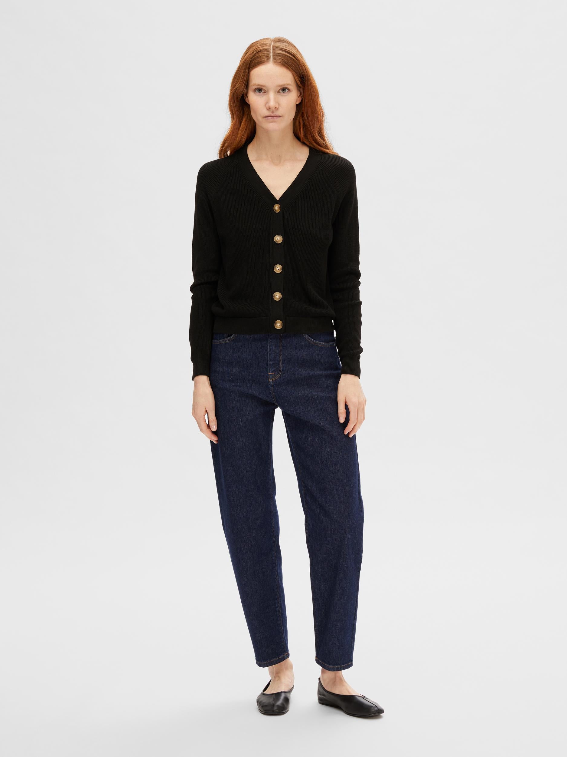 selected-femme-naisten-neuletakki-slfelinna-ls-knit-cardigan-musta-6