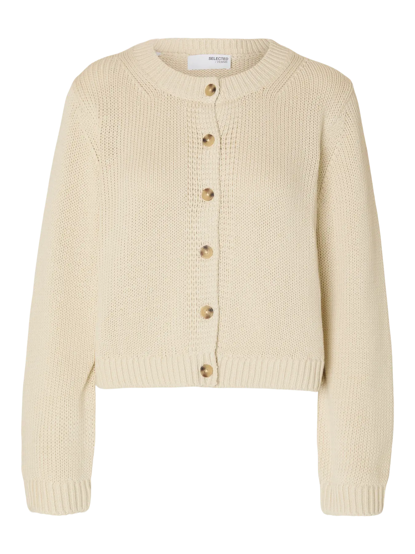 selected-femme-naisten-neuletakki-slfivy-ls-knit-o-neck-cardigan-noos-luonnonvalkoinen-3