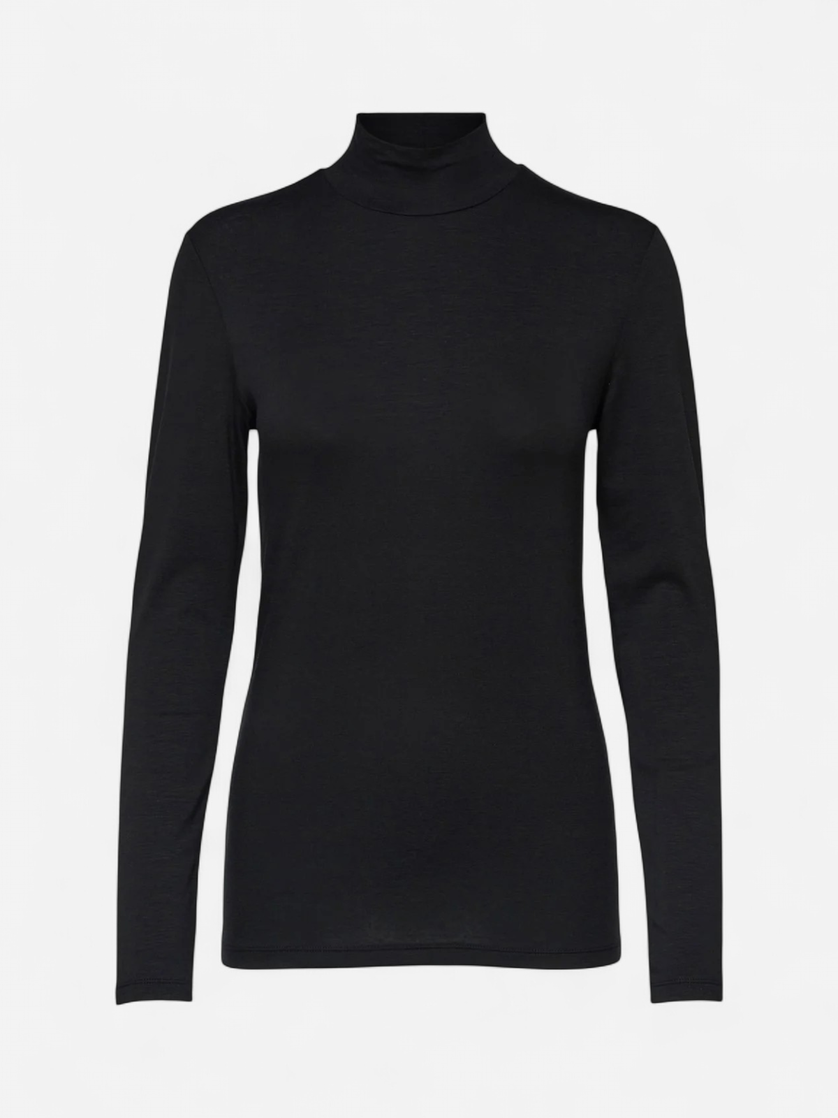Selected Femme Naisten Poolopusero SLFMANDY LS HIGH NECK Musta - Kekäle.fi