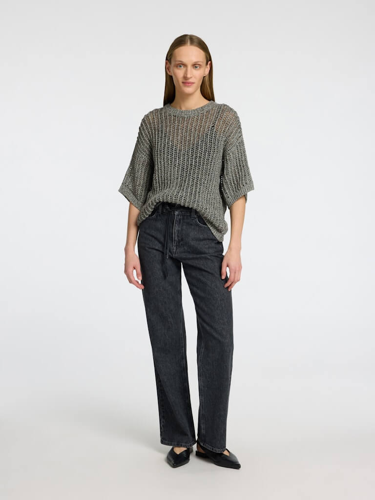 selected-femme-naisten-pusero-slfellen-2-4-knit-o-neck-vaaleanharmaa-6
