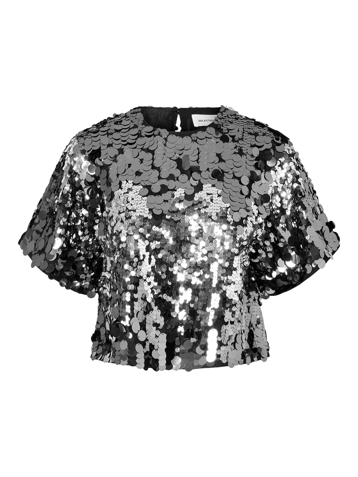 selected-femme-naisten-pusero-slftana-3-4-sequins-top-hopeanharmaa-4
