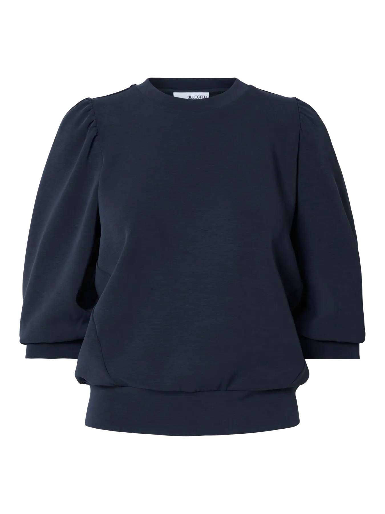 selected-femme-naisten-pusero-slftenny-3-4-sweat-top-noos-dark-sapphire-3