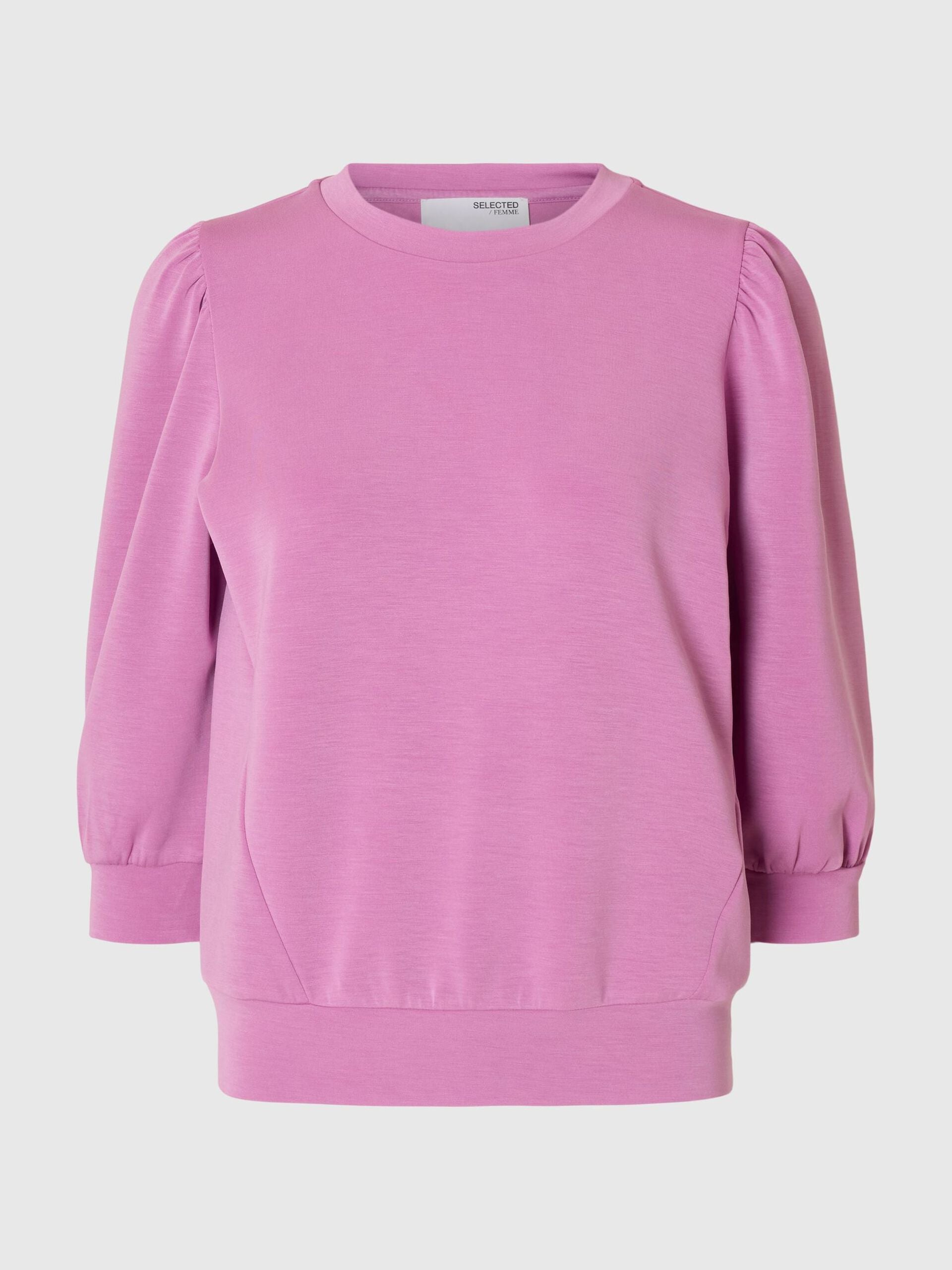 selected-femme-naisten-pusero-slftenny-3-4-sweat-top-noos-vadelma-3