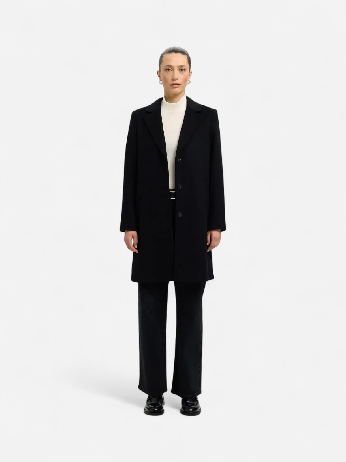 Selected Femme naisten takki, SLFSASJA LANO COAT  Black - Kekäle.fi