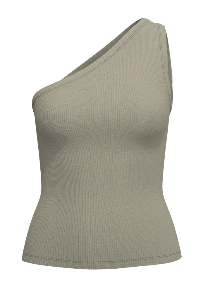 selected-femme-naisten-toppi-slfanna-one-shoulder-top-khaki-1