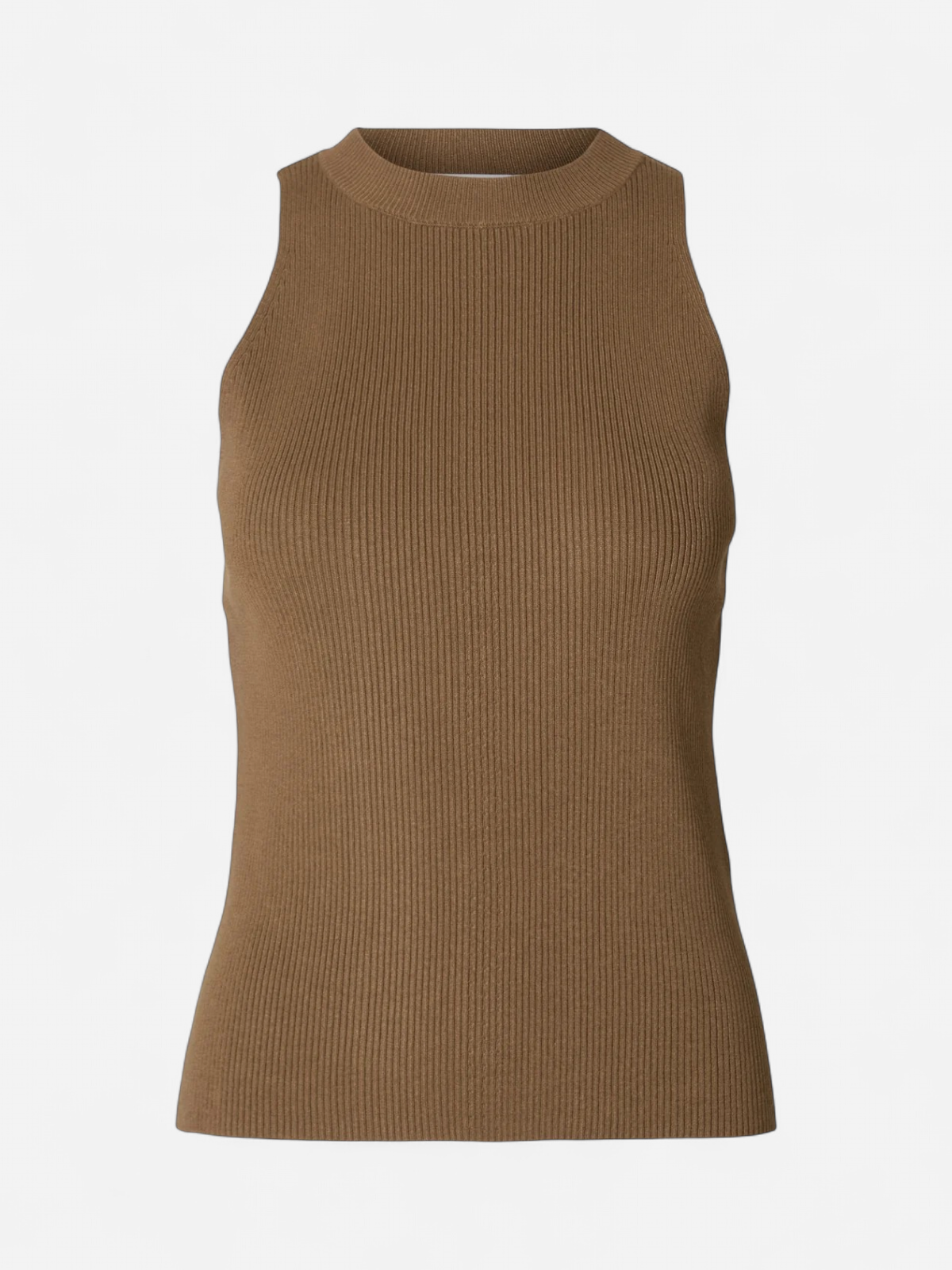 Selected Femme Naisten Toppi, SLFOLINA SL KNIT TOP Kameli - Kekäle.fi