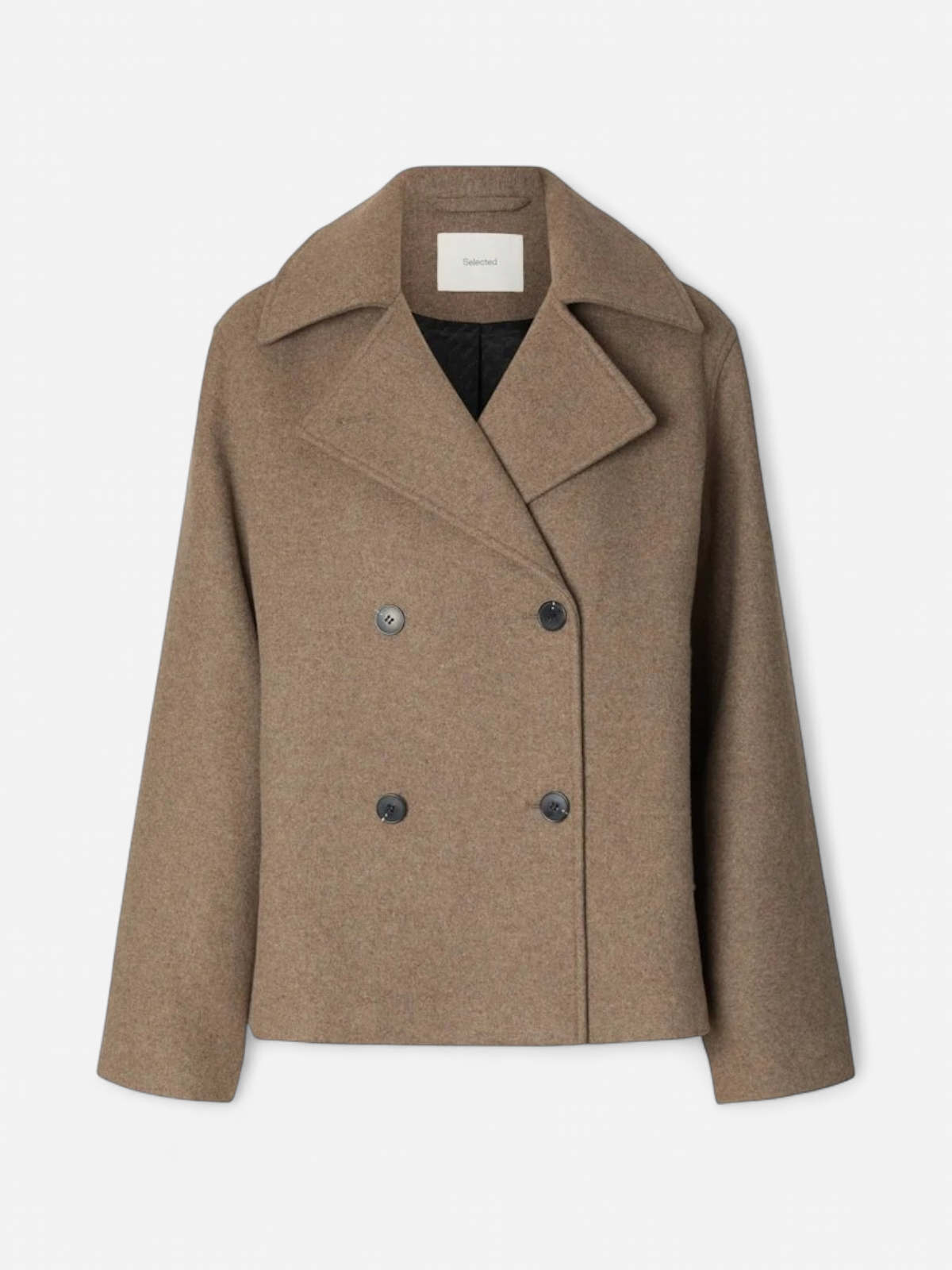 Selected Femme naisten villakangastakki Zia-Alma Wool Blend Jacket, Fallen Rock Melange - Kekäle.fi