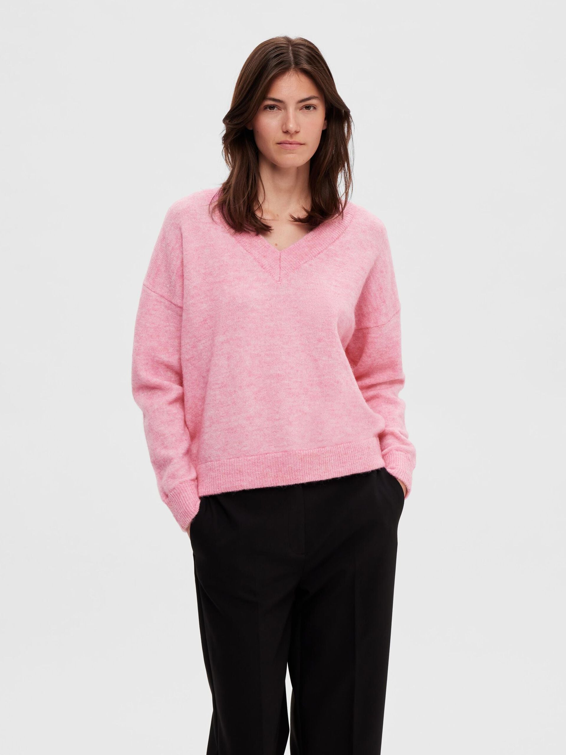 selected-femme-neule-slfmaline-ls-knit-v-neck-vaaleanpunainen-1