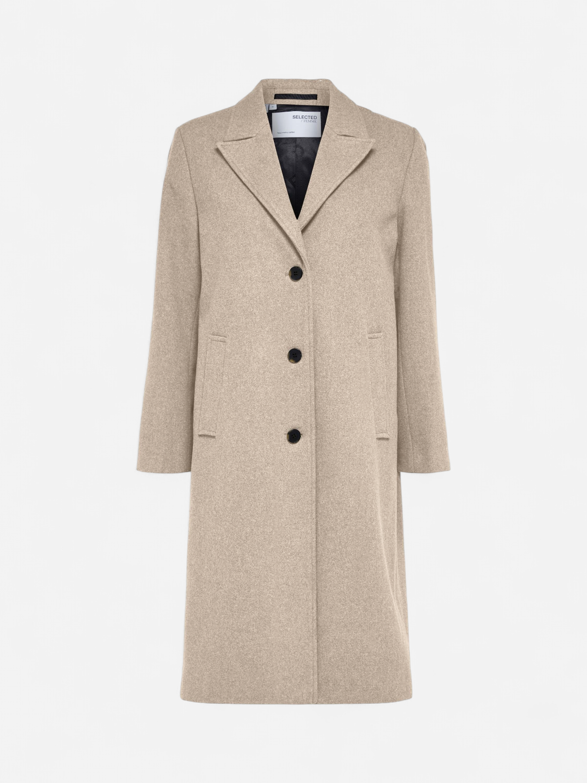 Selected Femme Villakangastakki, SLFALMA WOOL COAT Luonnonvalkoinen - Kekäle.fi