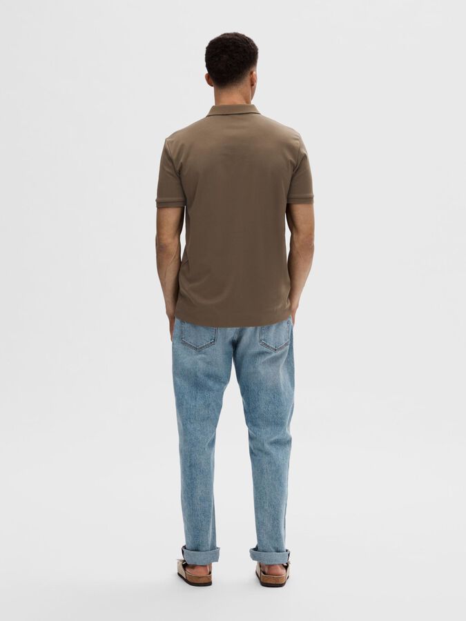 selected-homme-fave-zip-polo-keskiruskea-3