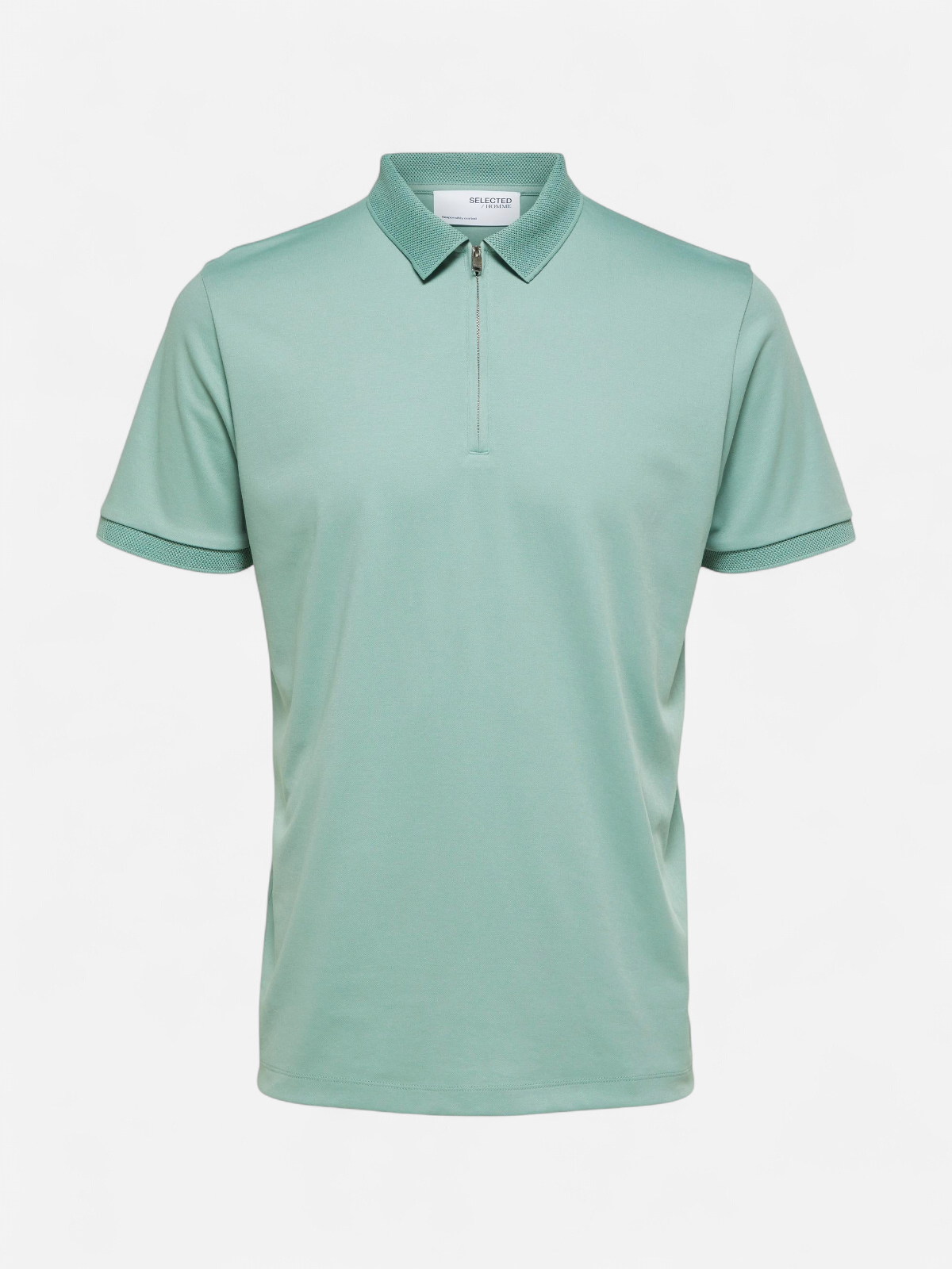 Selected Homme Fave Zip Polo Limenvihreä - Kekäle.fi