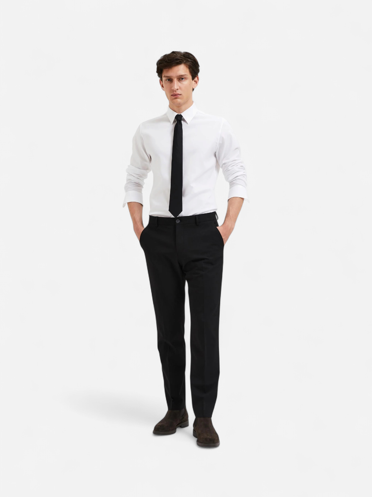Selected Homme Miesten Housut, LIAM TRS FLEX NOS Black - Kekäle.fi
