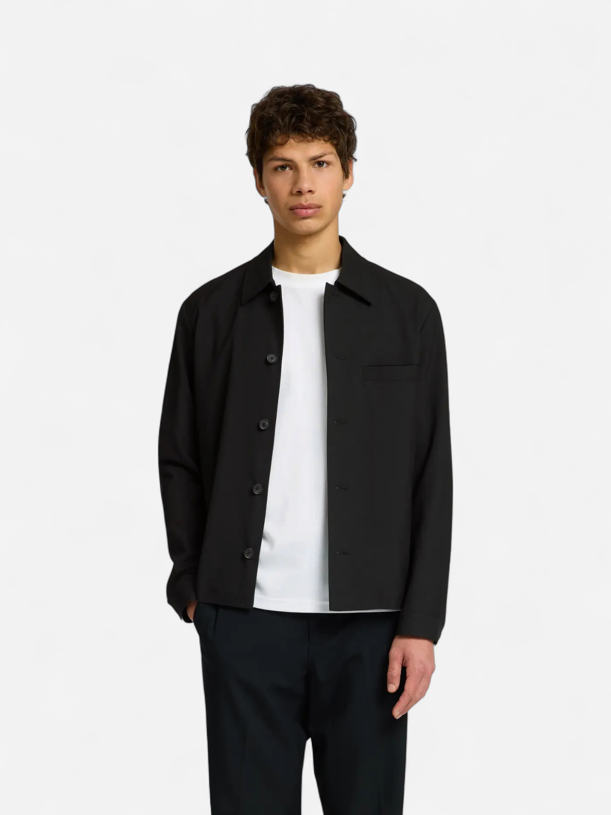 Selected miesten bleiseri, ROBERT OVERSHIRT Black - Kekäle.fi