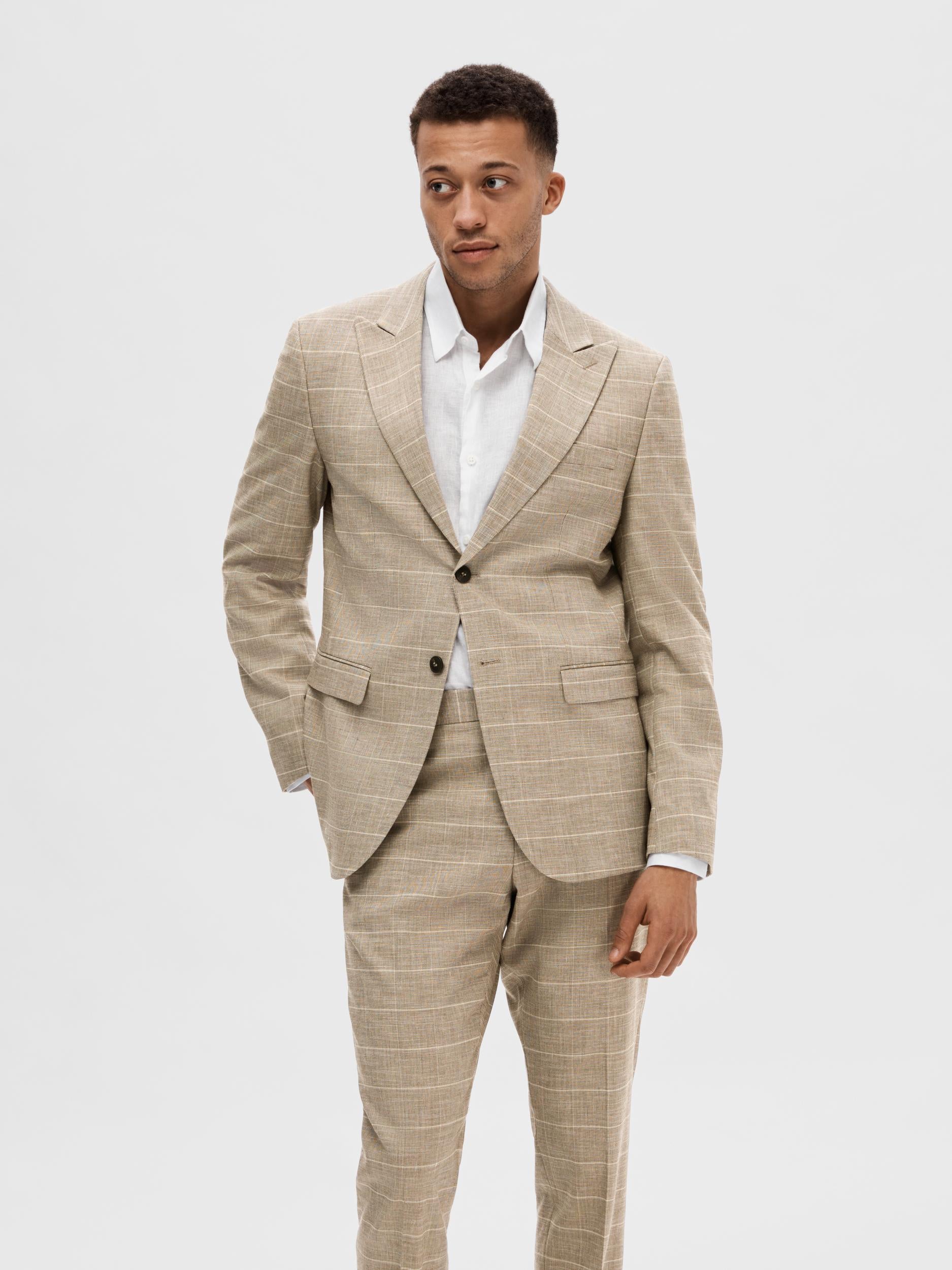 selected-miesten-bleiseri-slim-oasis-sand-check-nos-ruskea-ruutu-3