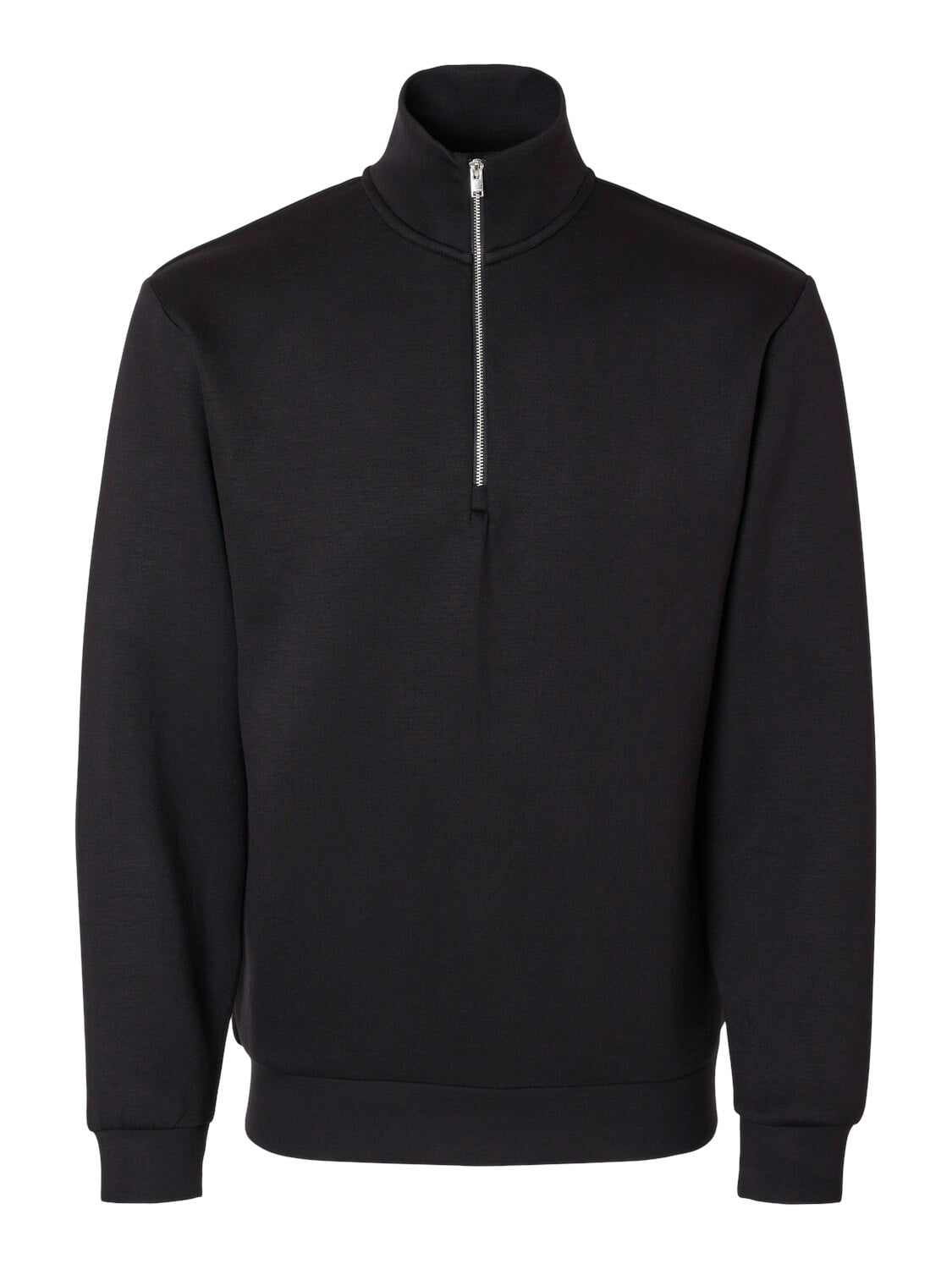 selected-miesten-collegepusero-manuel-soft-zip-high-new-sweat-musta-3