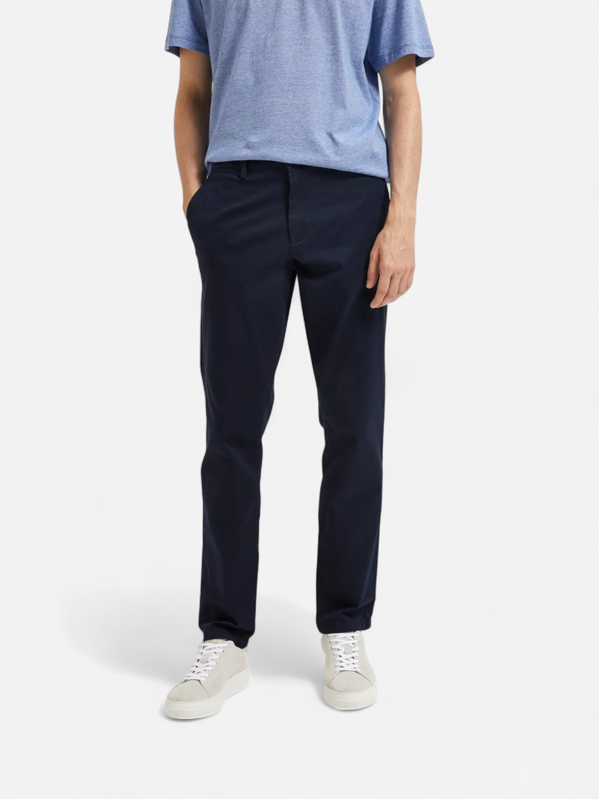 Selected miesten housut New Miles Flex Chino, Dark Sapphire - Kekäle.fi