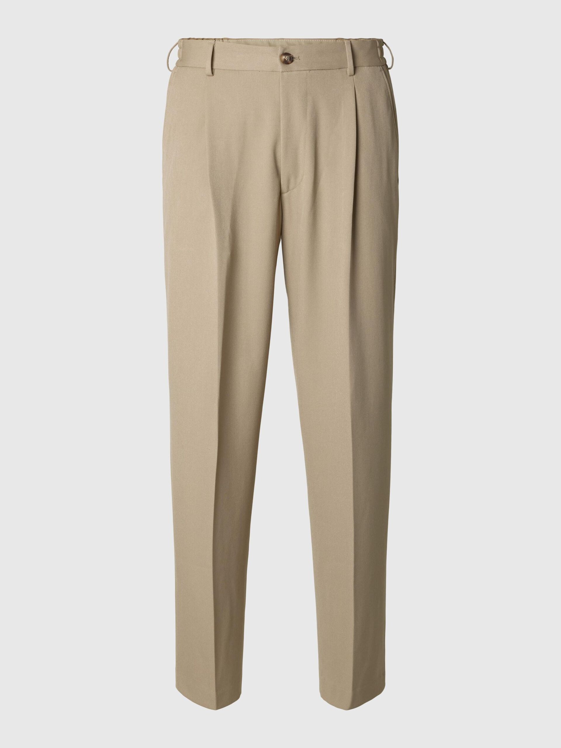 selected-miesten-housut-slh-loose-finn-flex-pants-beige-3