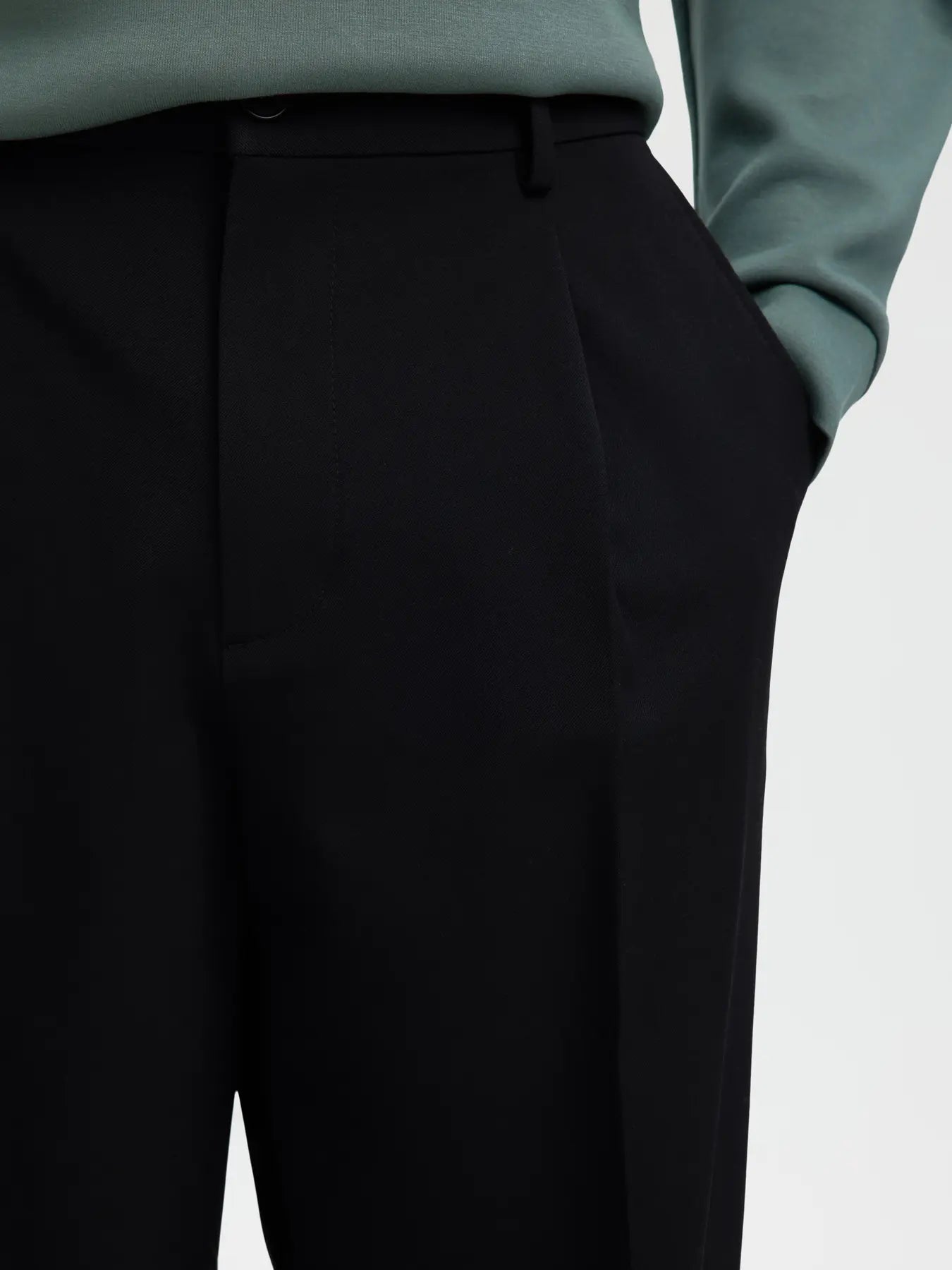 selected-miesten-housut-slh-loose-finn-flex-pants-black-4