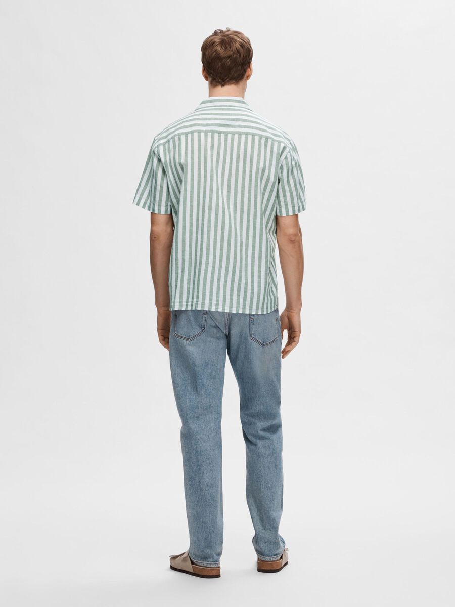 selected-miesten-kauluspaita-k-relax-new-linen-ss-resort-raidallinen-vihrea-2