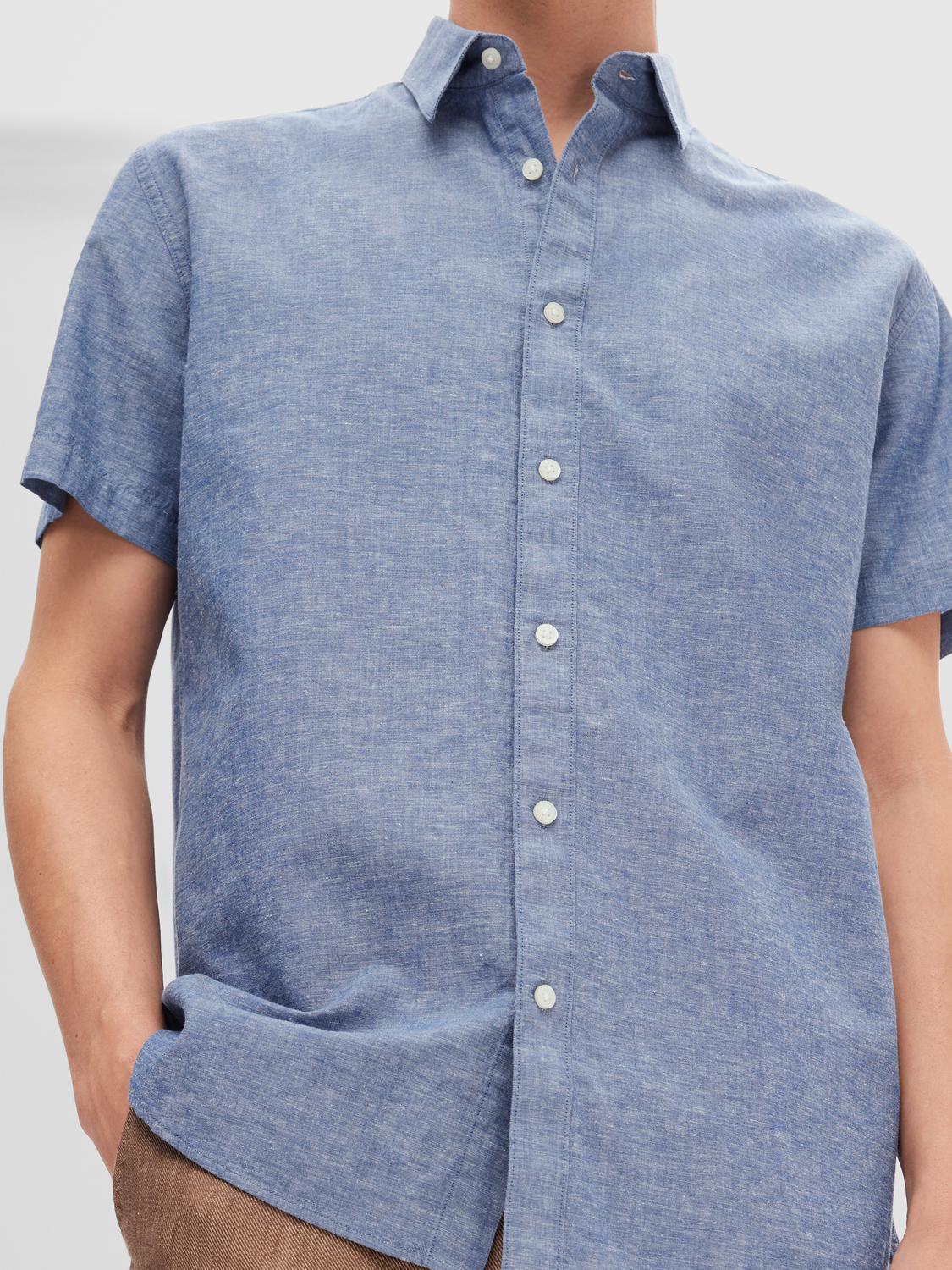 selected-miesten-kauluspaita-new-linen-shirt-ss-nos-sininen-3