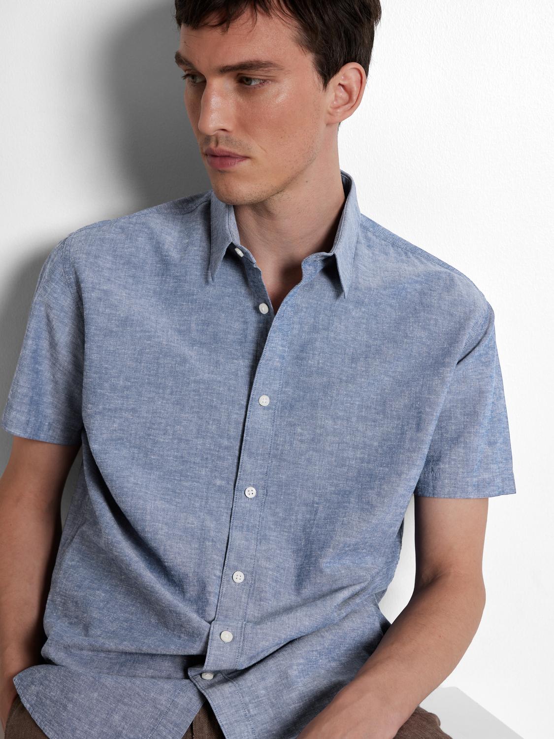 selected-miesten-kauluspaita-new-linen-shirt-ss-nos-sininen-4