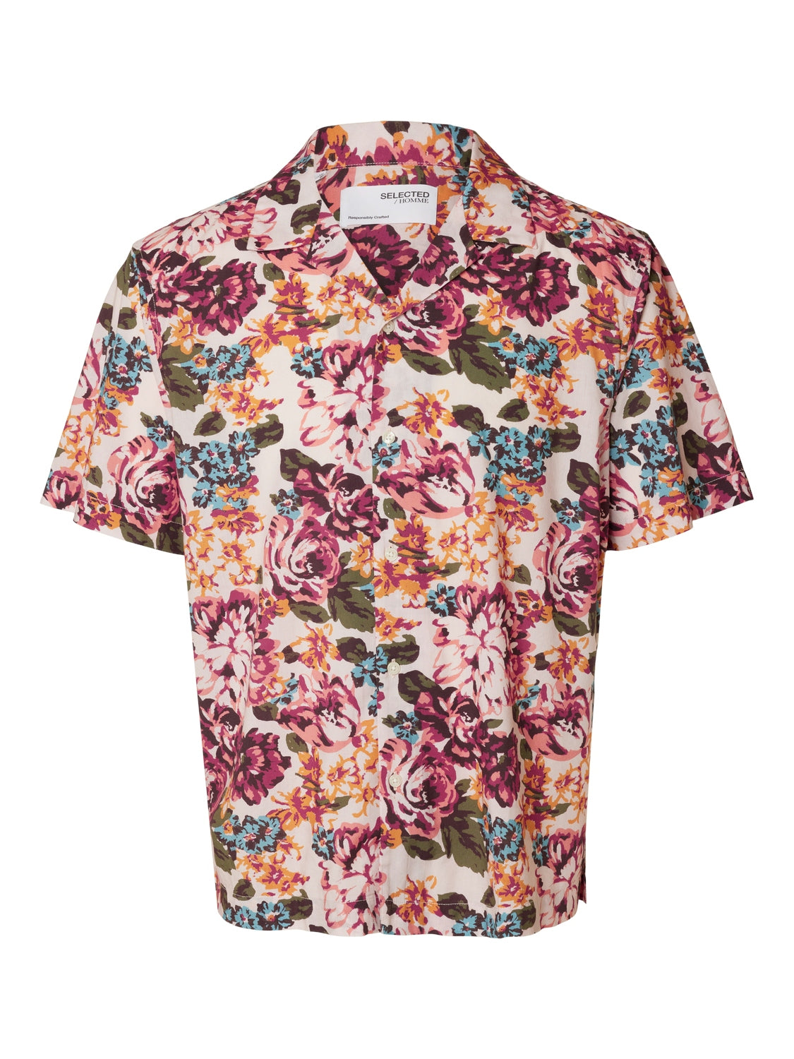 selected-miesten-kauluspaita-relax-floral-shirt-ss-aop-punainen-kuosi-3
