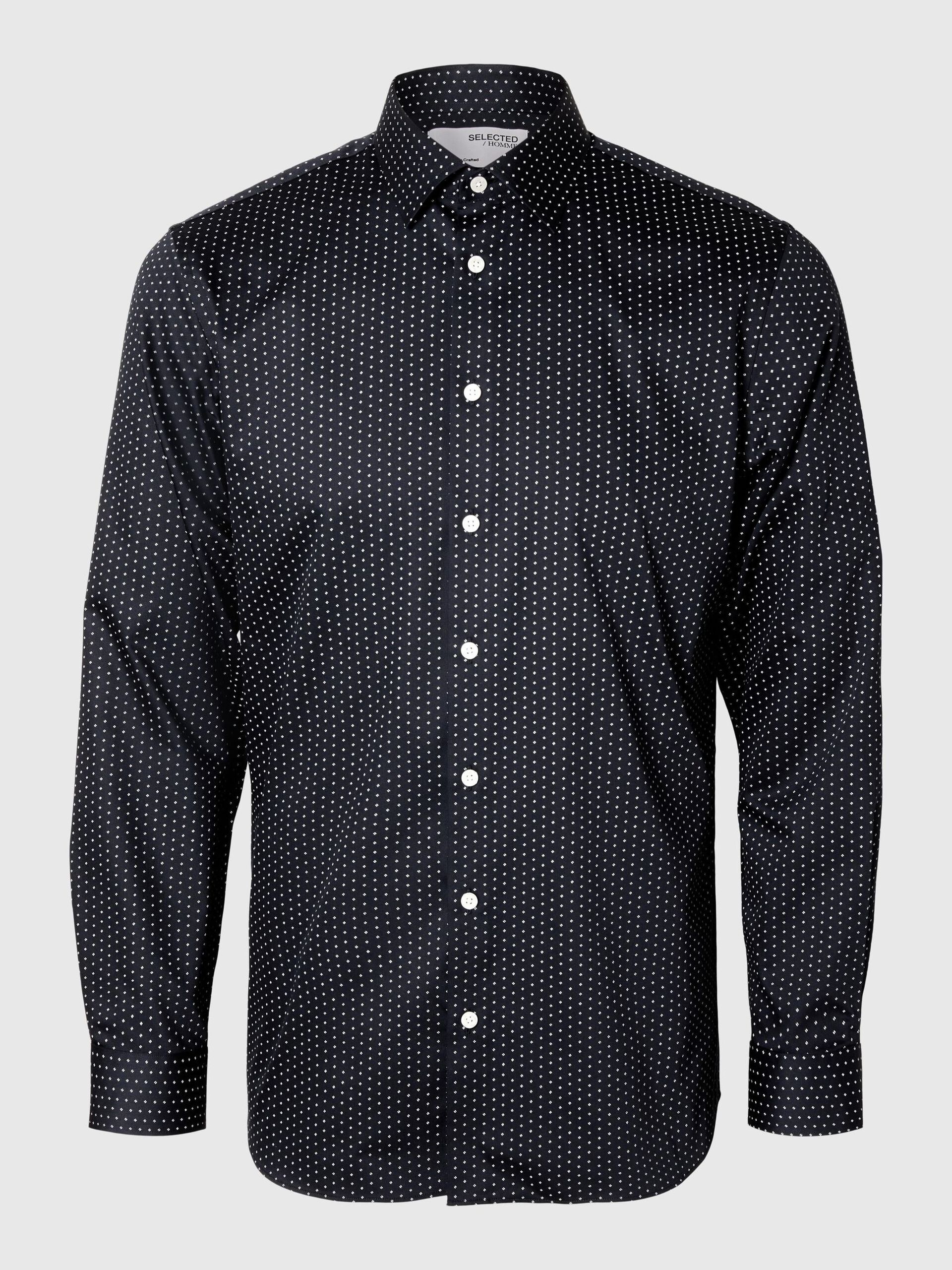 selected-miesten-kauluspaita-slim-performance-aop-shirt-tummansininen-3
