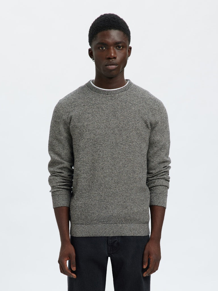 selected-miesten-neulepusero-ross-ls-knit-structure-nos-organic-cotto-black-moonstruck-twi-1