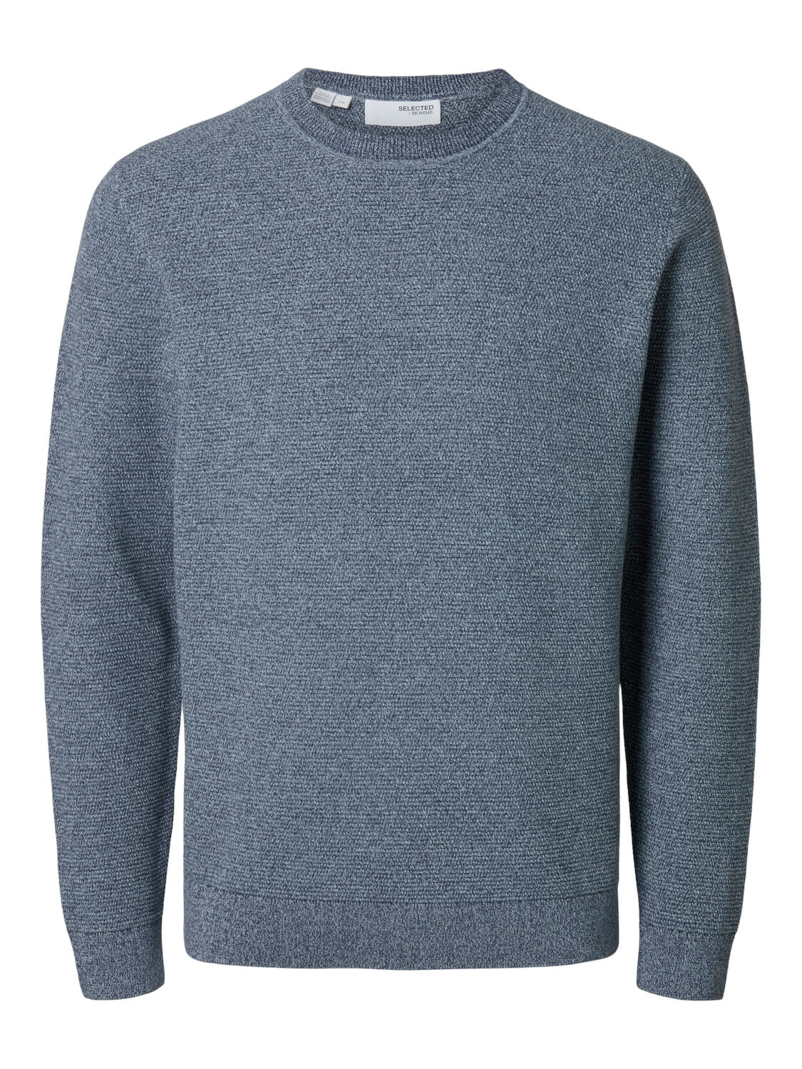 selected-miesten-neulepusero-ross-ls-knit-structure-nos-organic-cotto-sininen-1