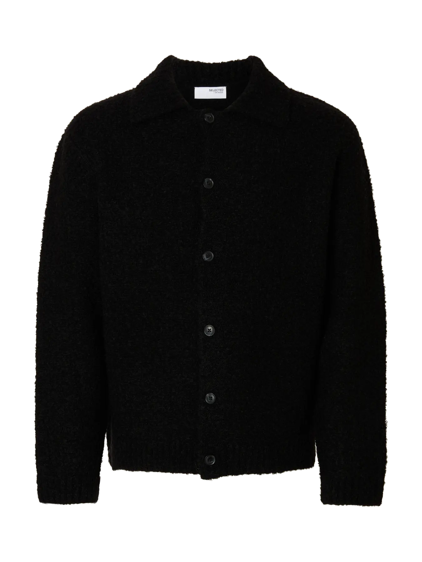 selected-miesten-neuletakki-lloyd-ls-knit-boucle-black-3