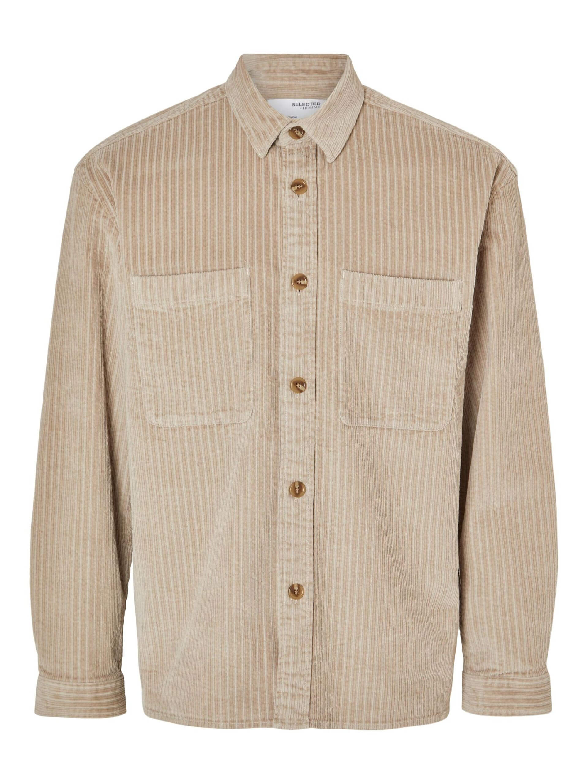 selected-miesten-paita-k-peder-corduroy-overshirt-beige-4