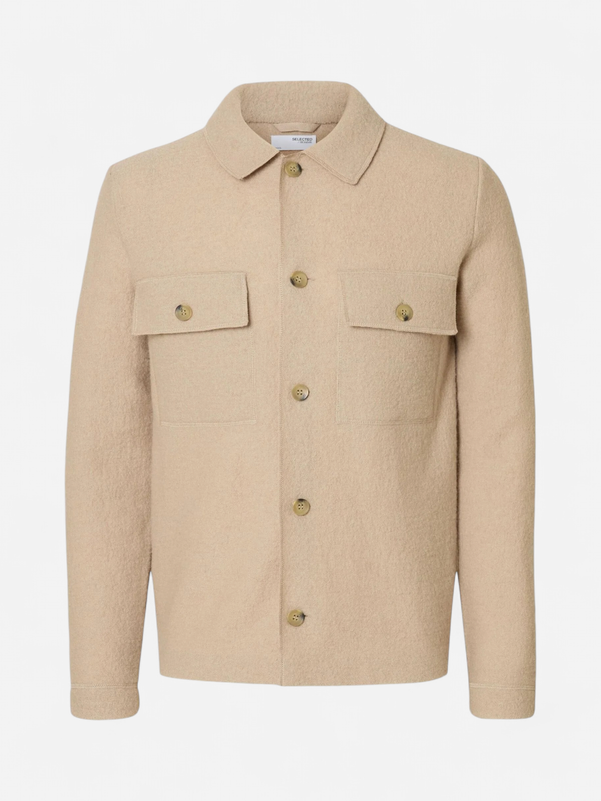 Selected miesten paita, SLHNEALY LS KNIT WORKWEAR CARDIGAN Pure Cashmere - Kekäle.fi