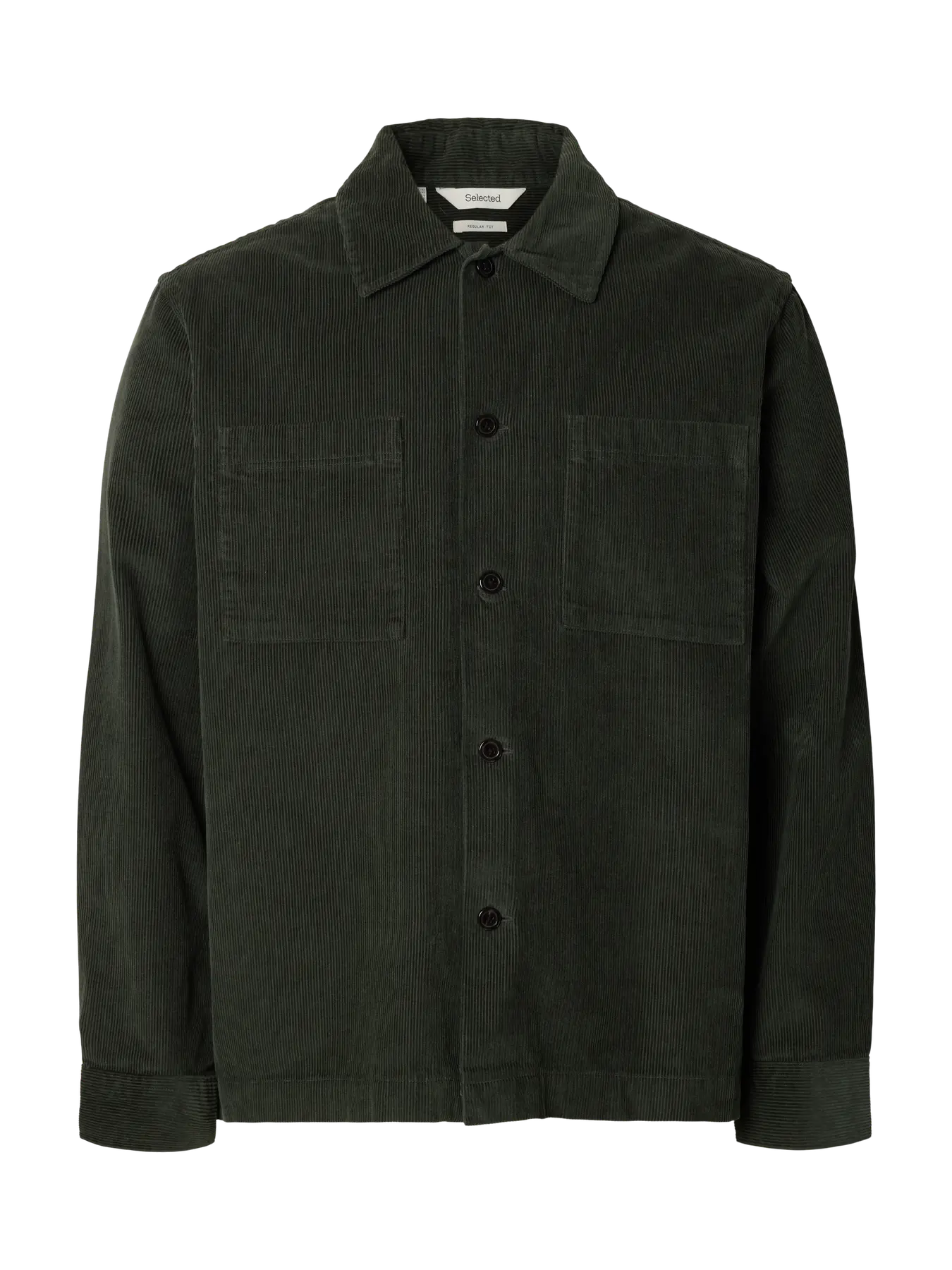 selected-miesten-paitatakki-slhregtate-cord-overshirt-tummanvihrea-3