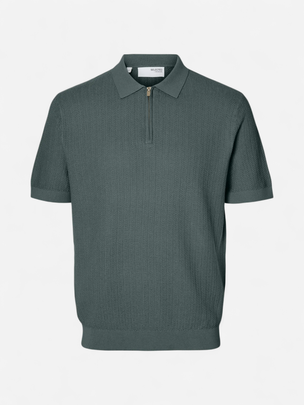 Selected miesten pikeepaita, CRAN SS KNIT STRUCTURE Balsam Green - Kekäle.fi
