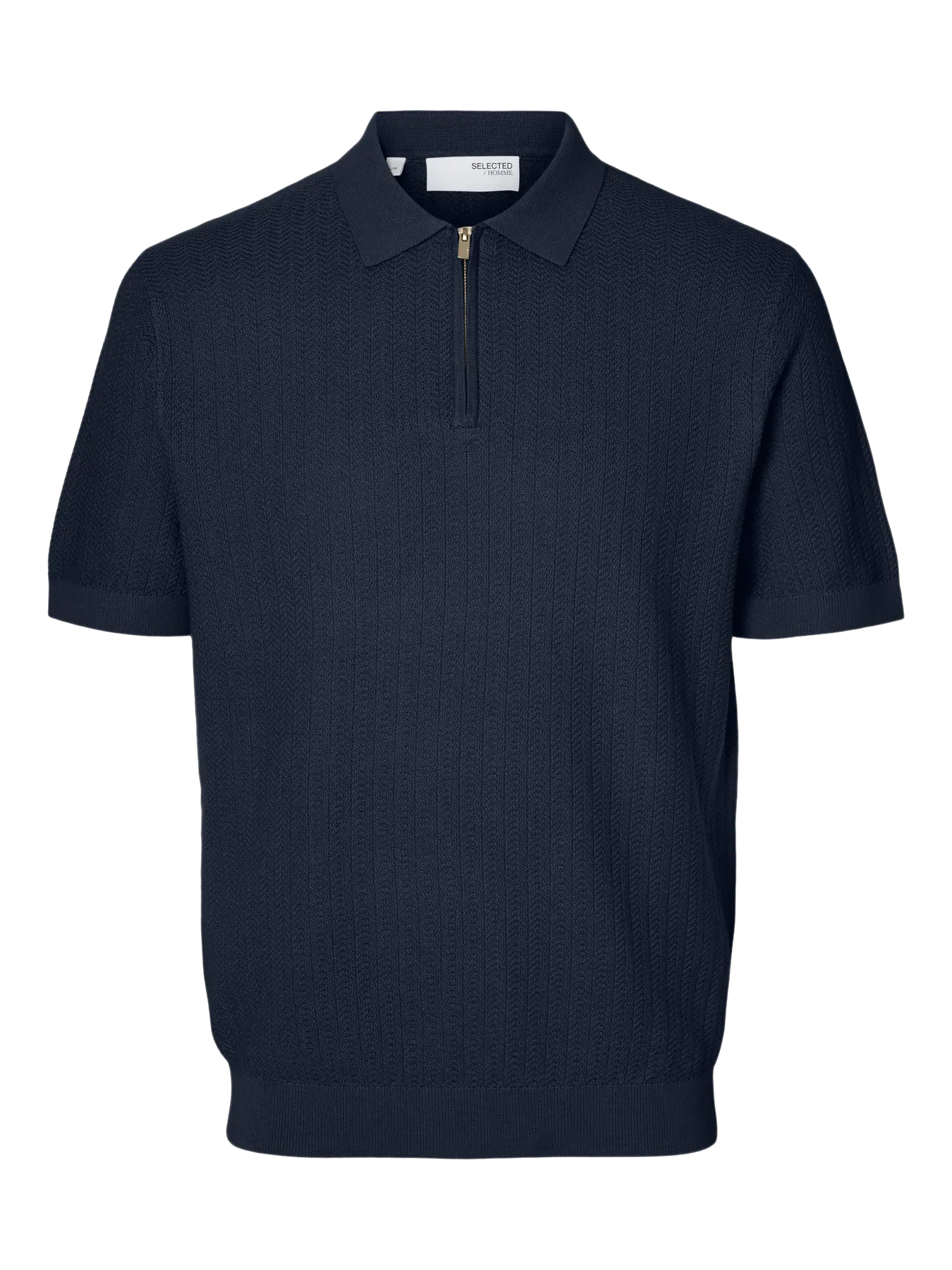 selected-miesten-pikeepaita-cran-ss-knit-structure-navy-blazer-1