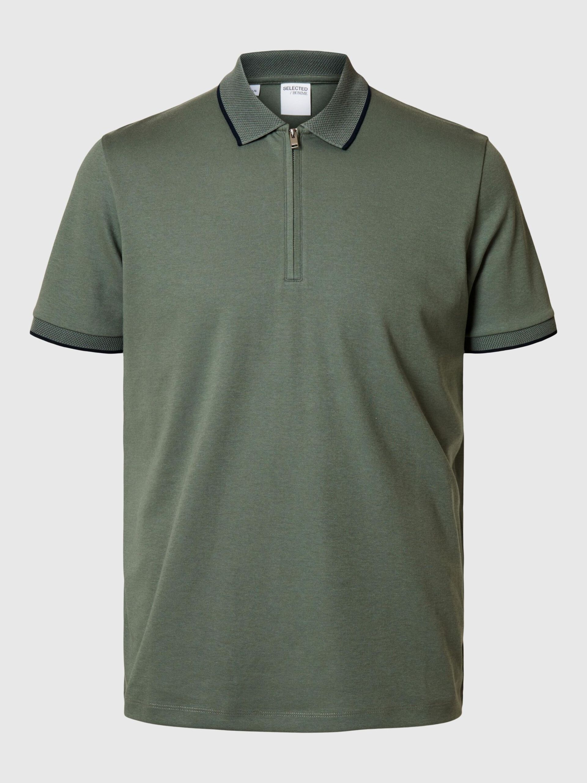 selected-miesten-pikeepaita-fave-sport-zip-ss-polo-khaki-3