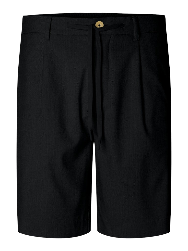 selected-miesten-shortsit-regular-leroy-pleat-shorts-musta-1