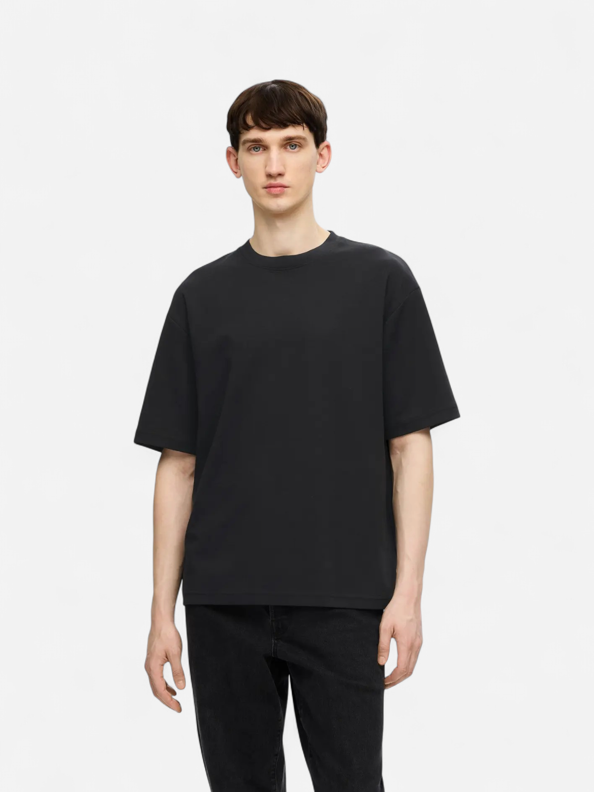 Selected miesten t-paita, LOOSE OSCAR SS O-NECK Black - Kekäle.fi