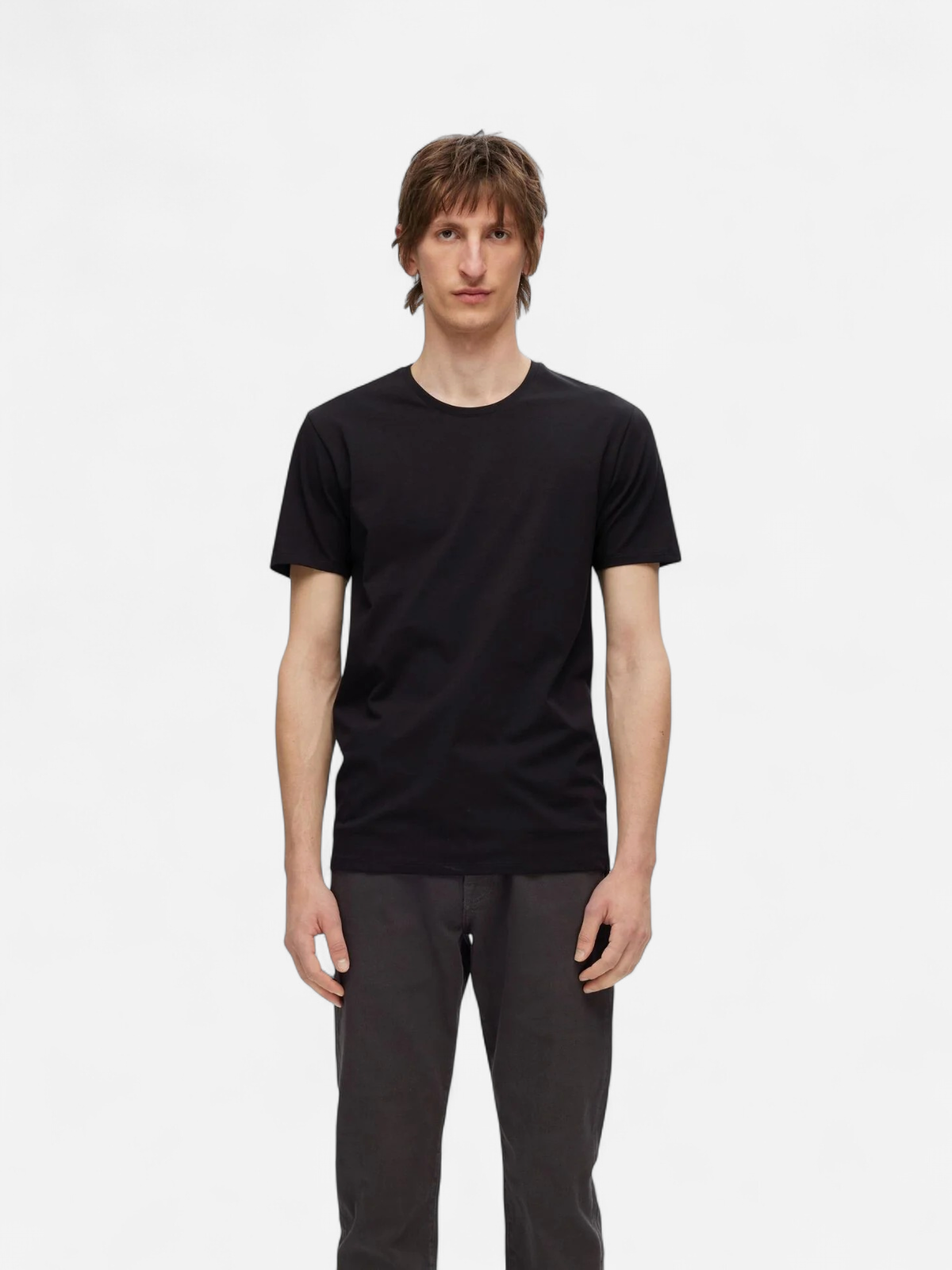 Selected miesten t-paita, ROLAND SS O-NECK Black - Kekäle.fi
