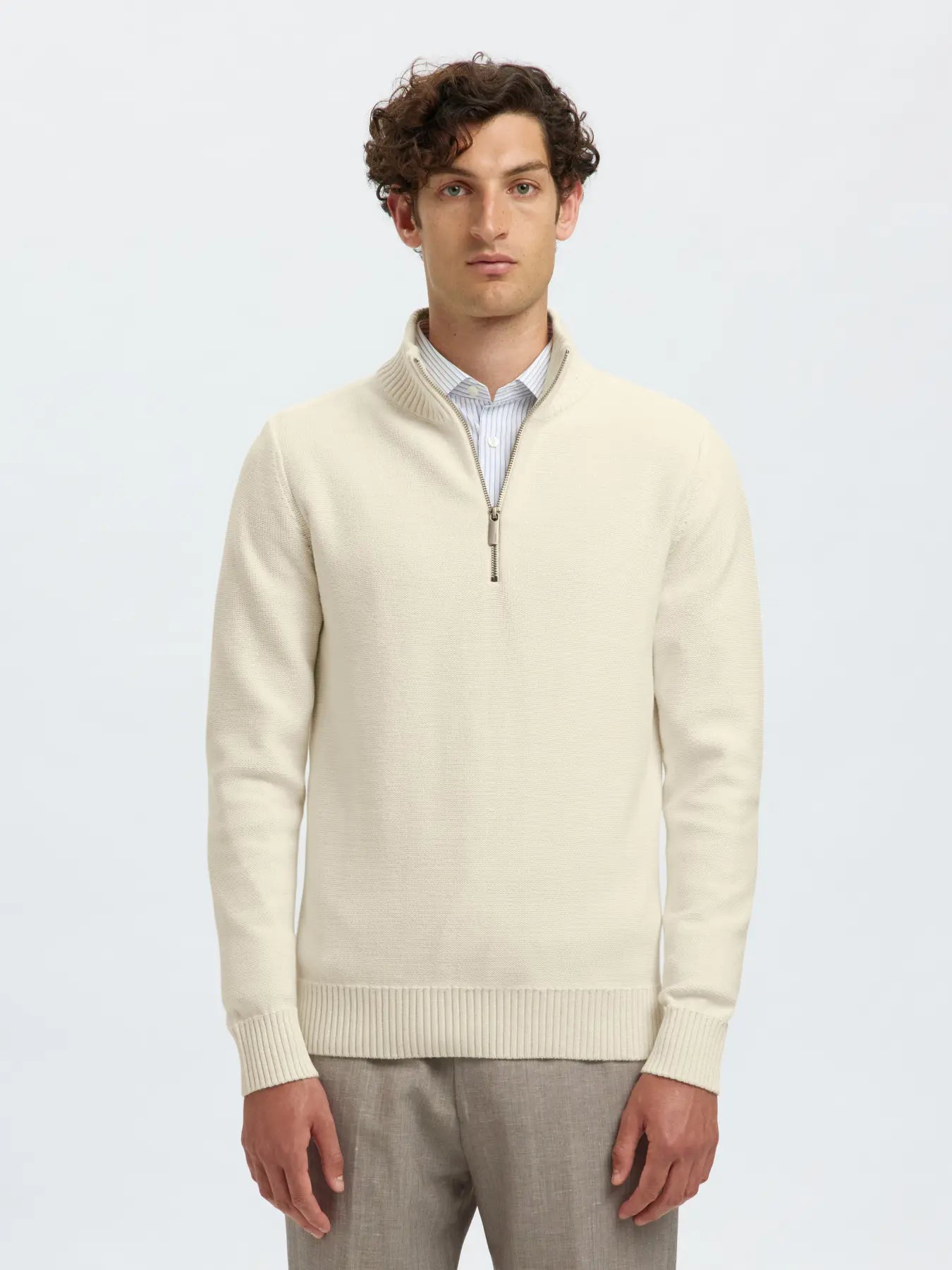 selected-neule-axel-ls-knit-half-zip-egret-1