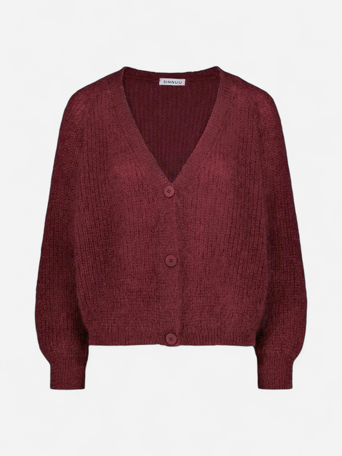 Sinnuu naisten neuletakki Sinnuu Candy Mohair Neuletakki, viininpunainen - Kekäle.fi