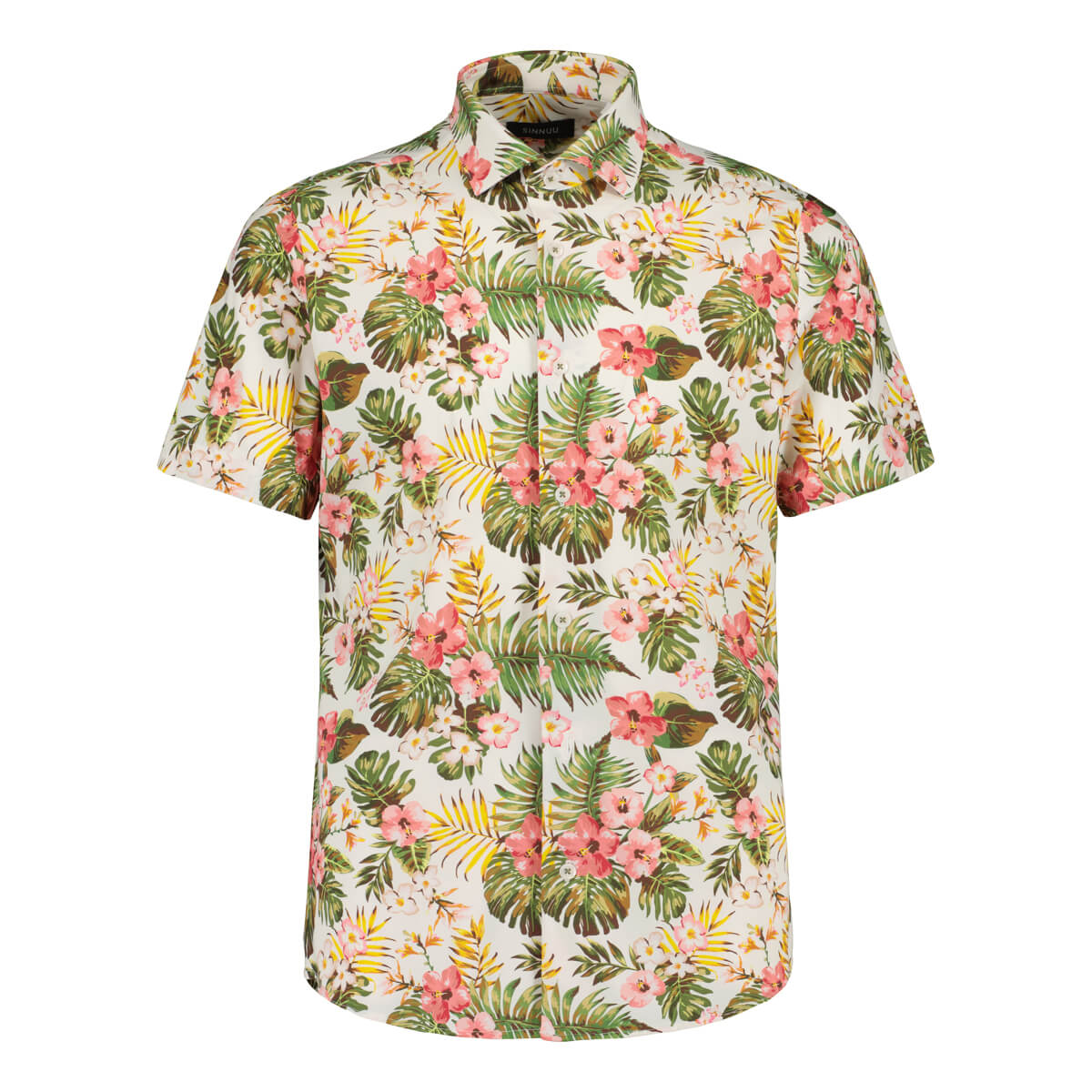 sinnuu-miesten-kauluspaita-performance-shirt-ss-california-vihrea-kuosi-1