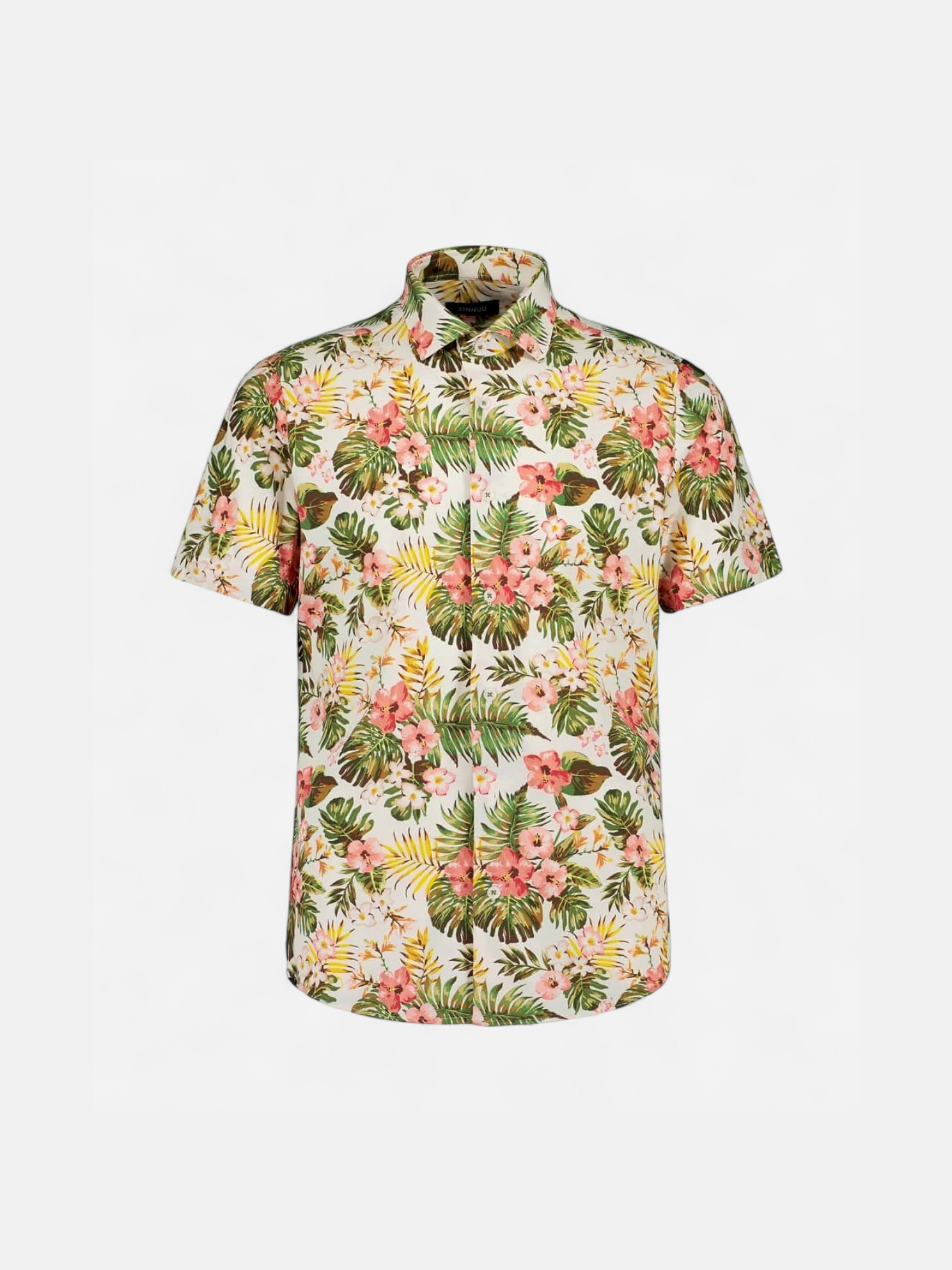 Sinnuu Miesten Kauluspaita, Technical Performance Shirt SS California, Vihreä Monivärinenkuosi - Kekäle.fi